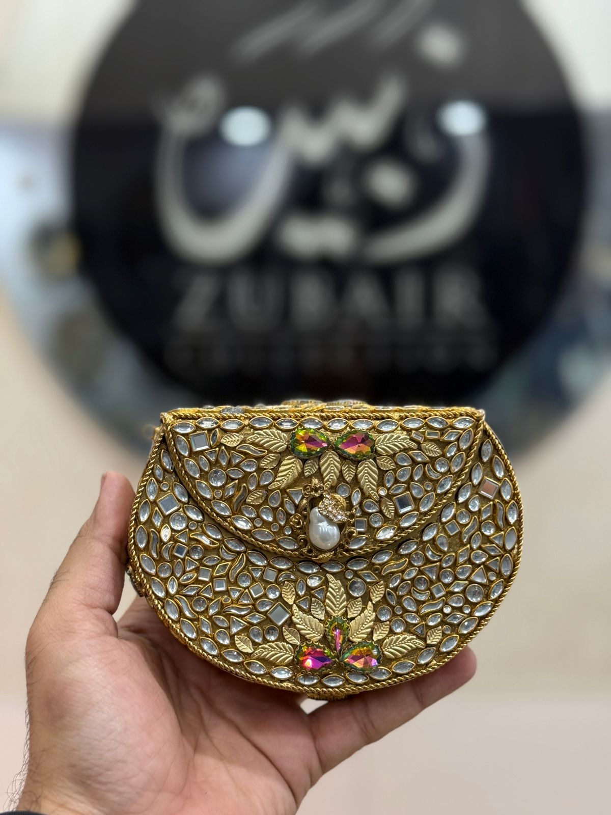 Turkish_Kundan Designer Metal Clutch_New Design 13