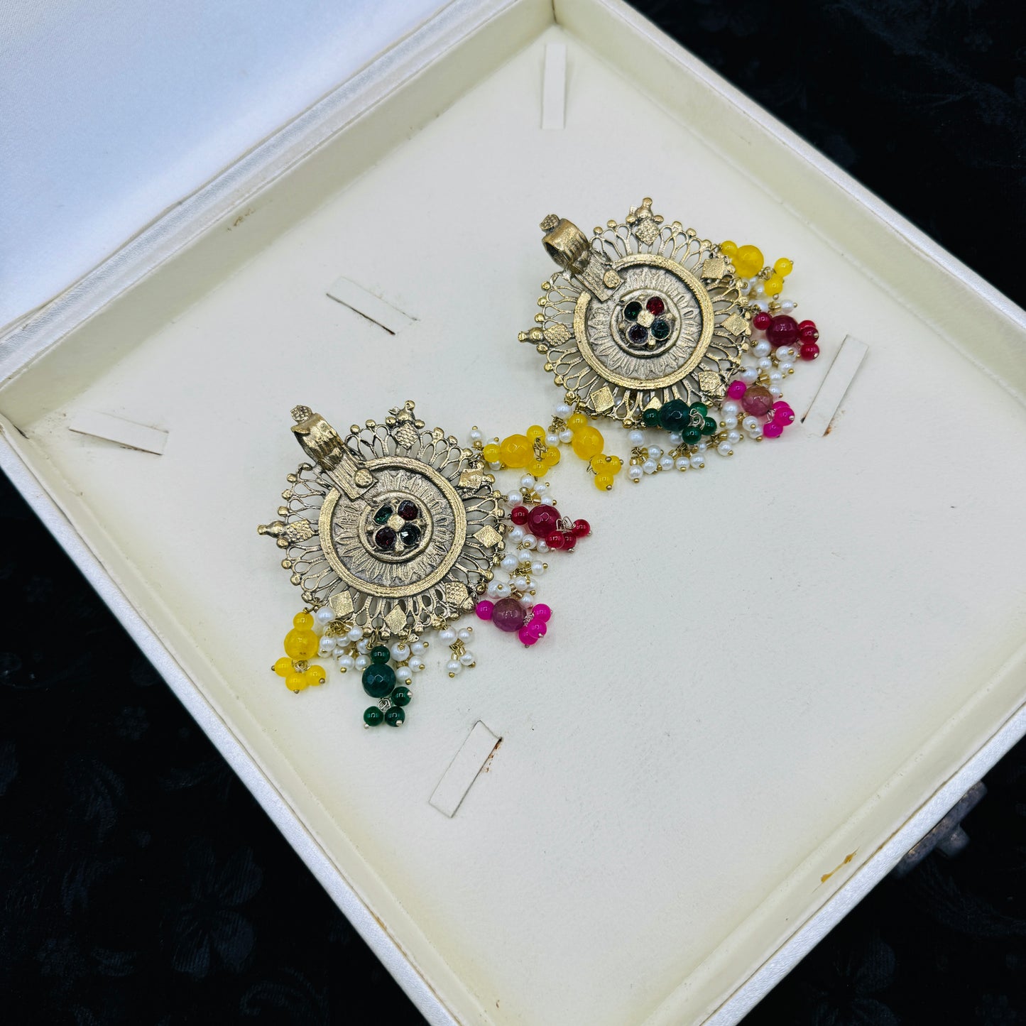 Multi Gajra Earrings