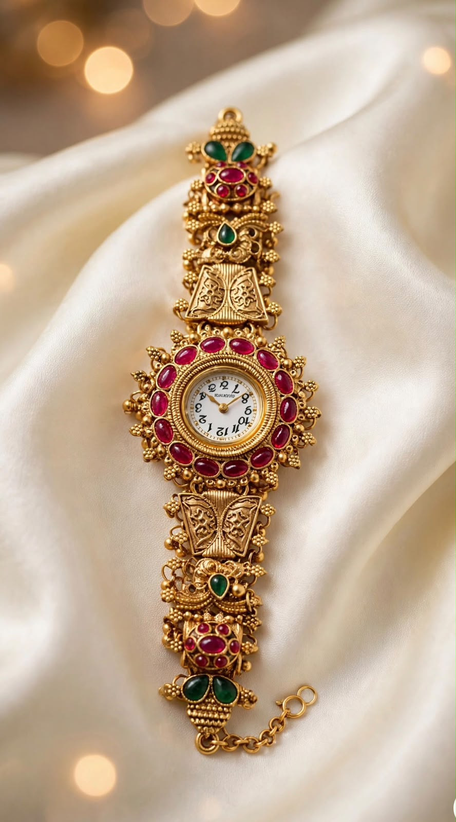 Stylish Ladies Rajwari Designer Golden Watch_New Arrival 6