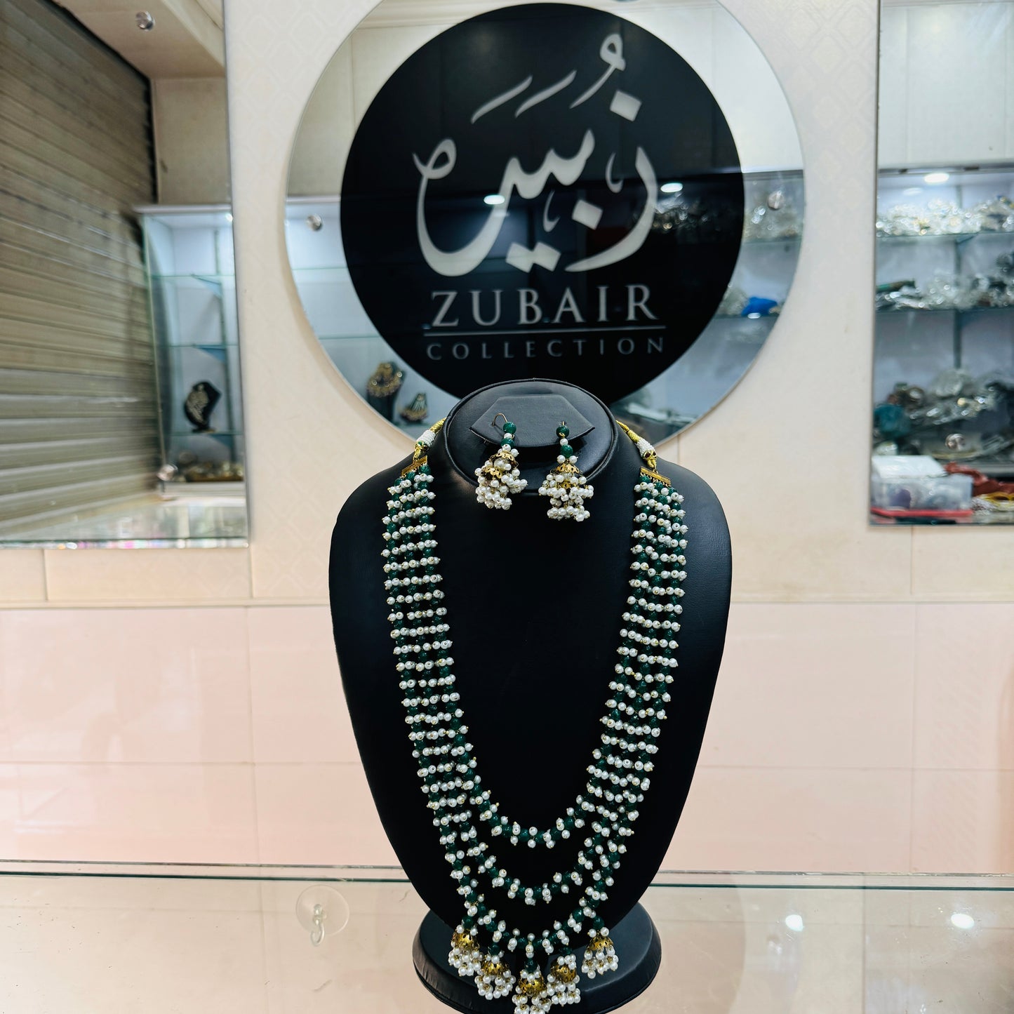 Beautiful Real beads Mala with matching earrings
