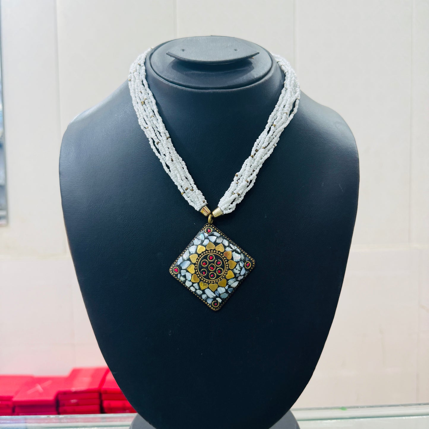 Beautiful indian beaded necklace