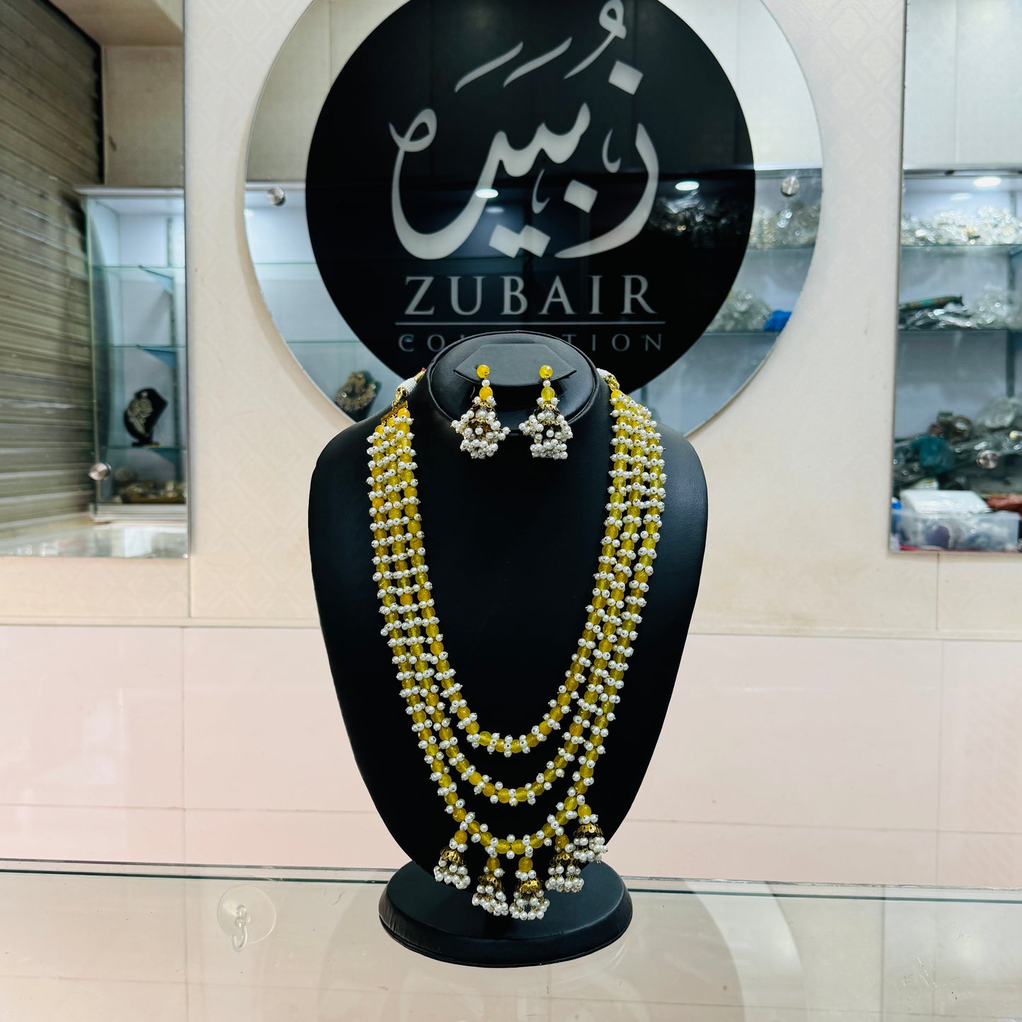 Beautiful Real beads Mala with matching earrings