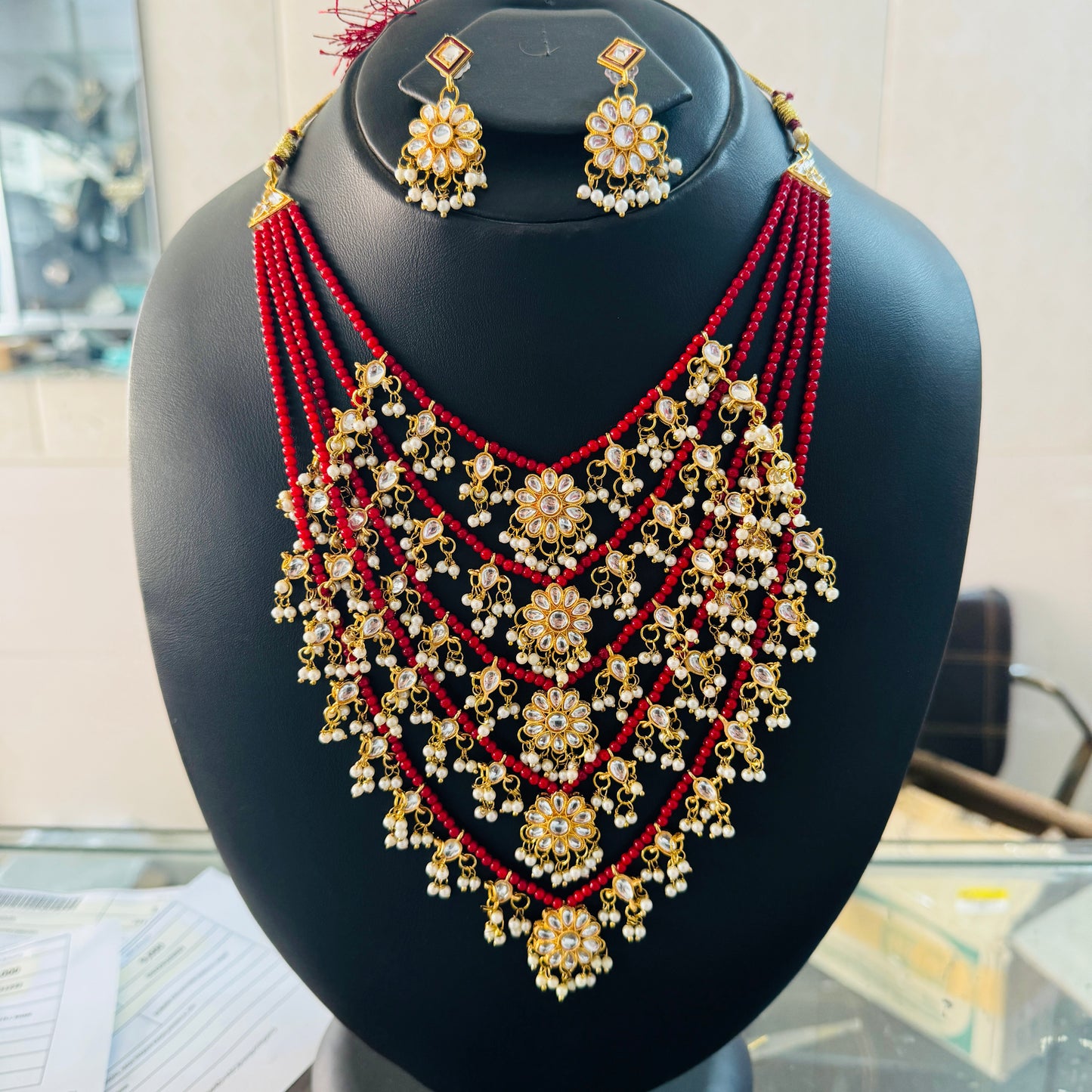 Beautiful indian 5 layyer bridal mala set