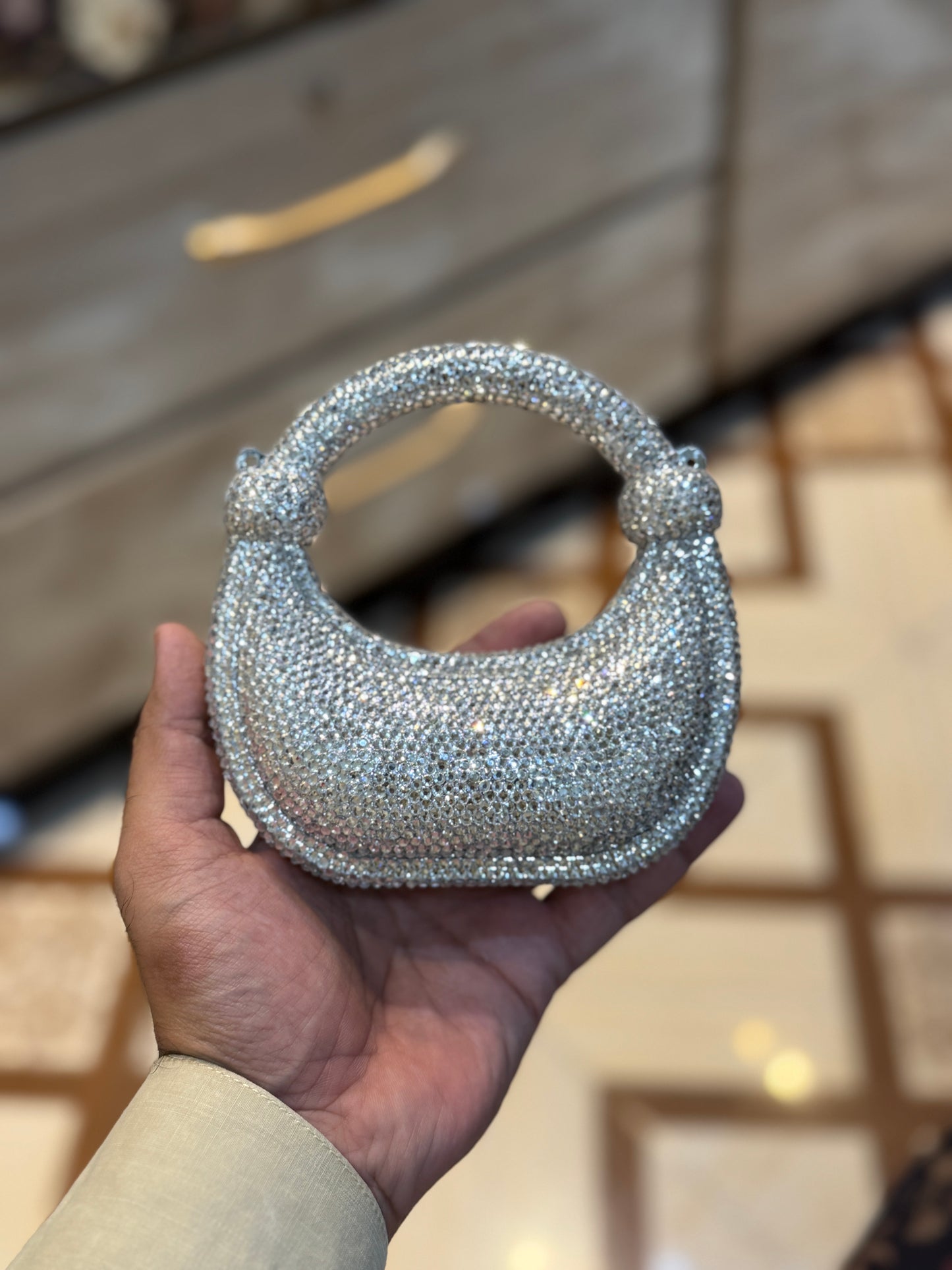 Beautiful zircon clutch