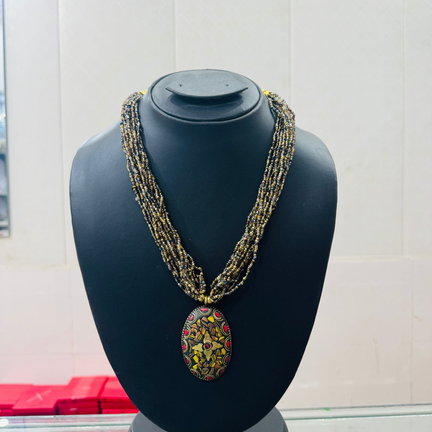 Beautiful indian beaded necklace