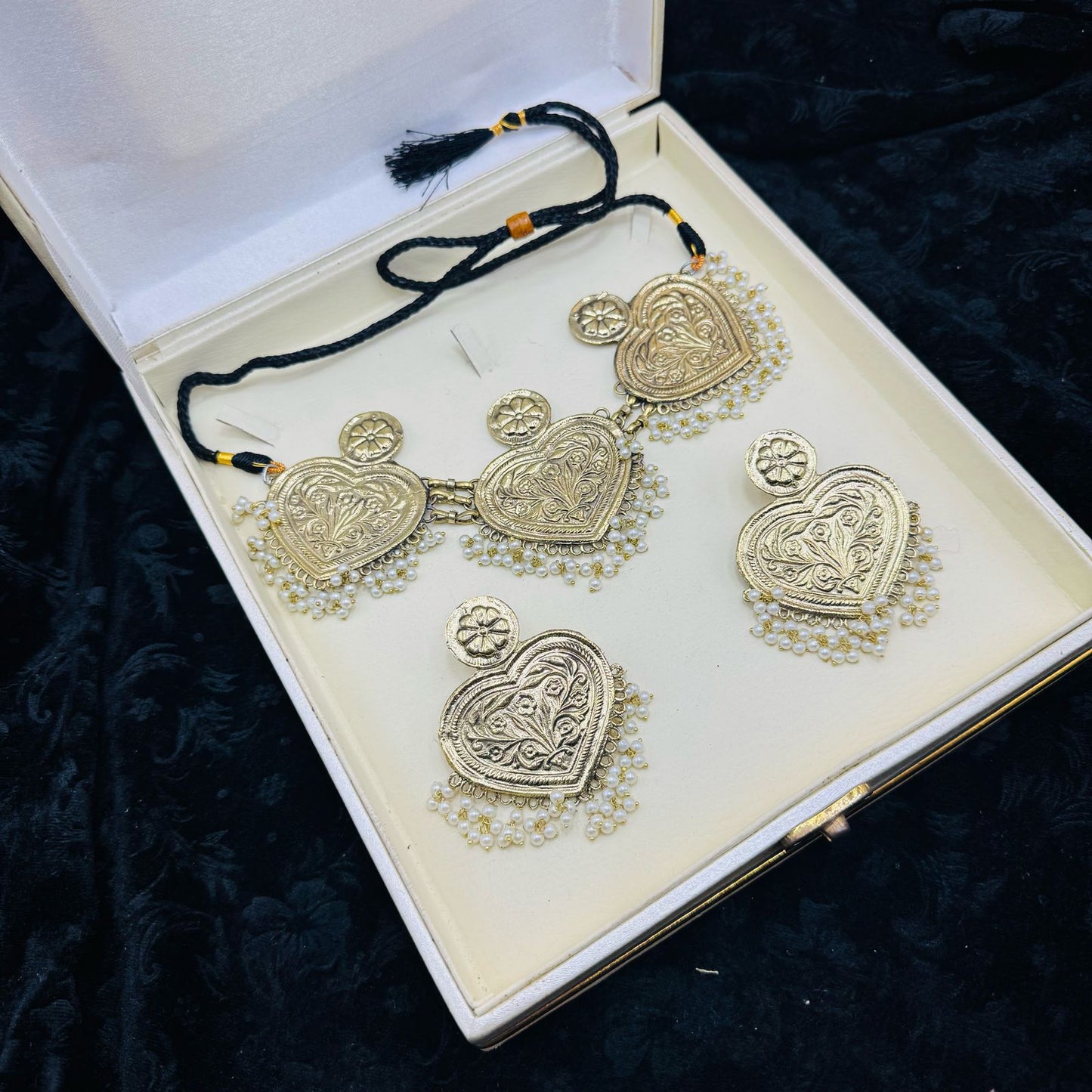 Heart set with matching earrings