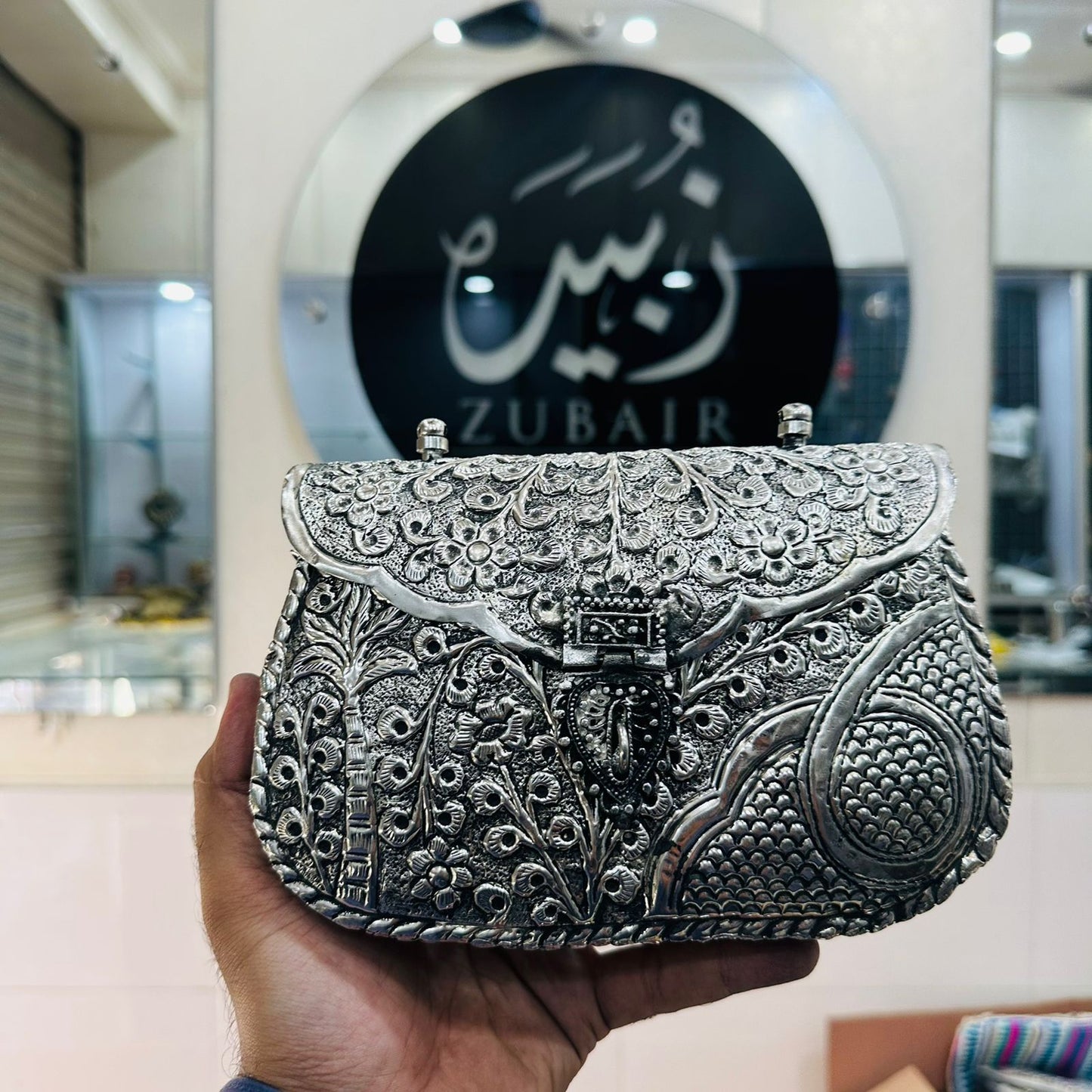 Silver Indian Metal Clutch—New Design