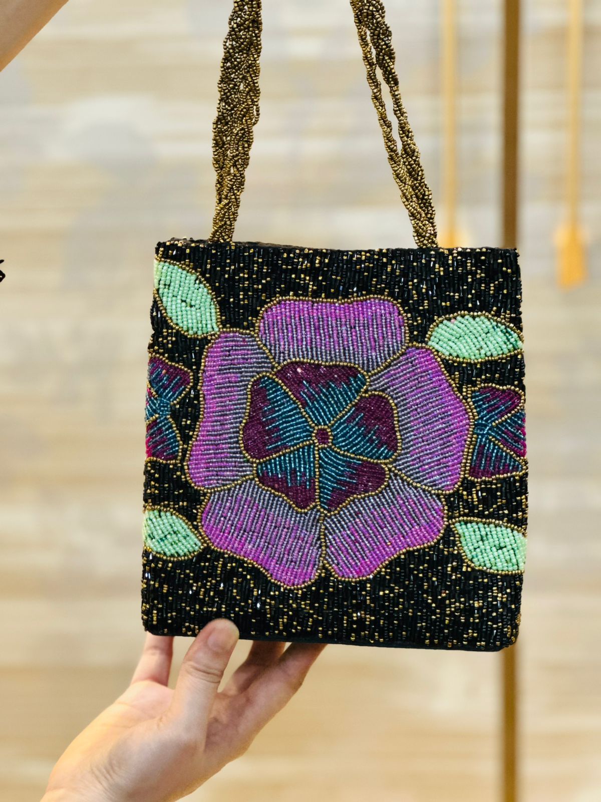 Handmade Beaded Black Bags- 5 Designs