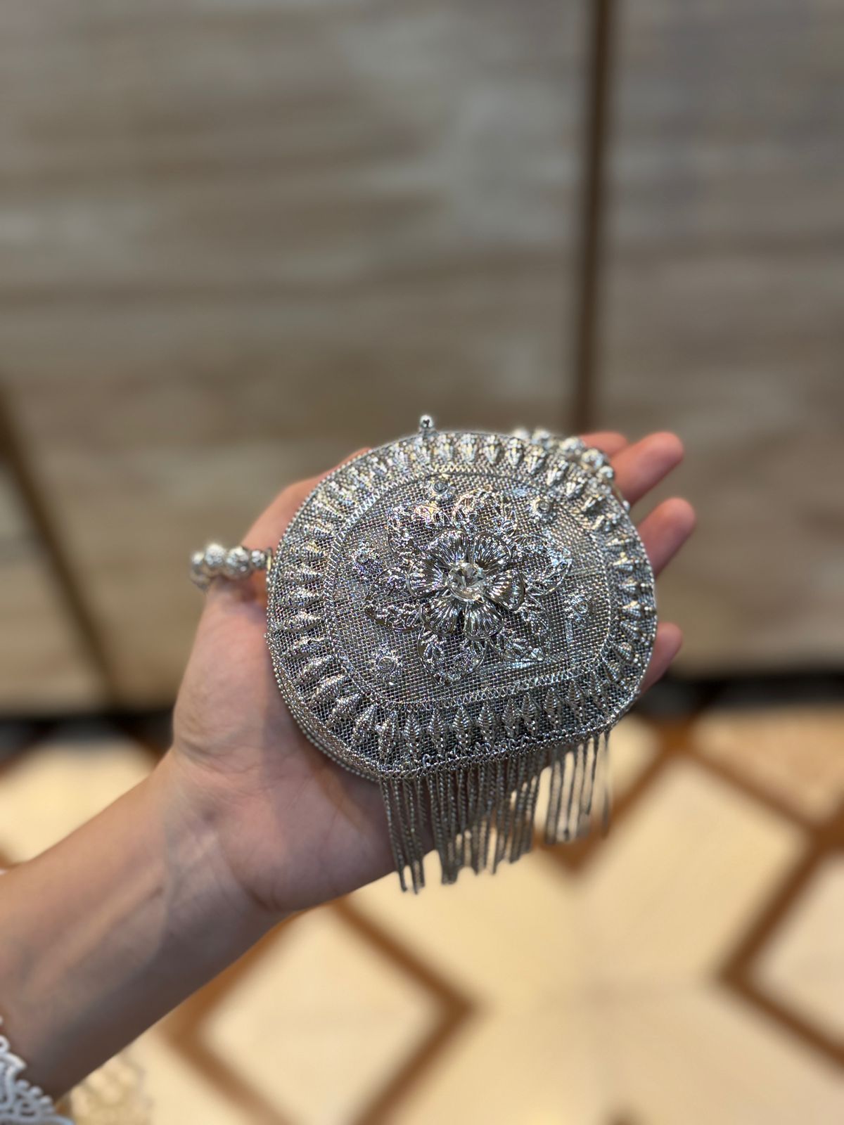 Luxury Silver Heer Collection Clutch- Design 1