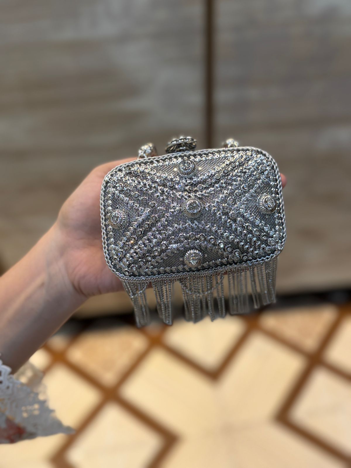 Luxury Silver Heer Collection Clutch- Design 5