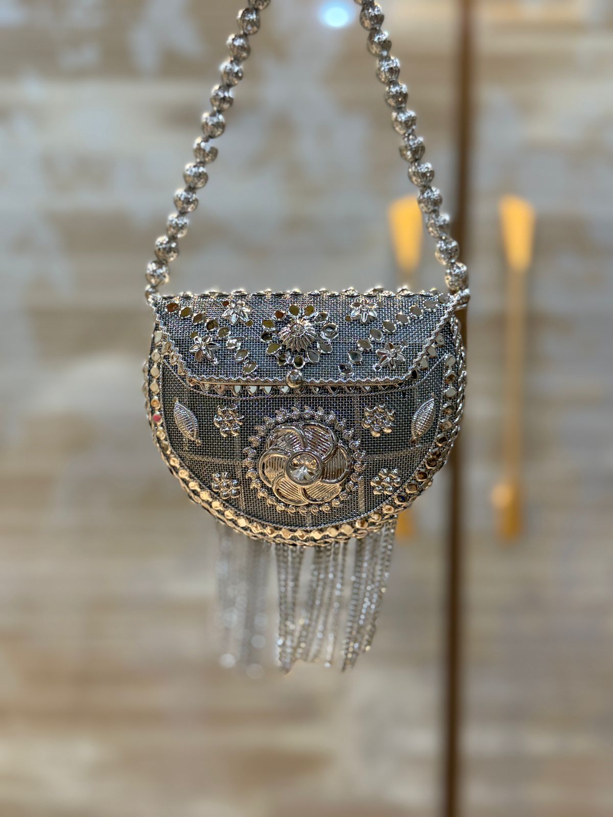Luxury Silver Heer Collection Clutch- Design 9