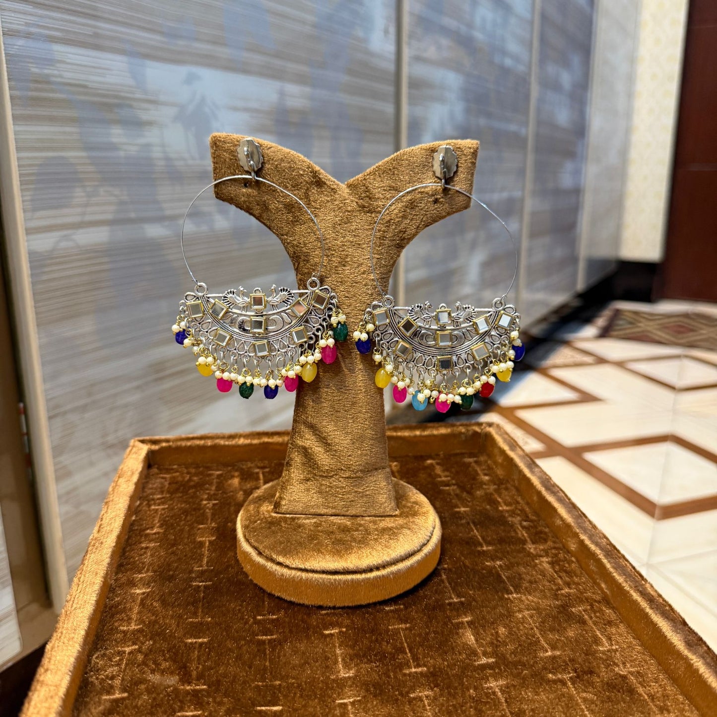 Oxidized Kundan EarRIngs_3 Color Variants