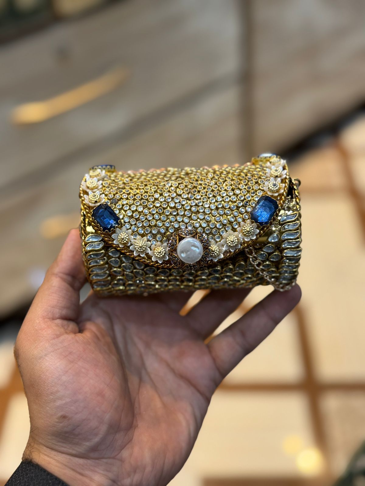 Turkish_Kundan Designer Small Dholki_New Design 77