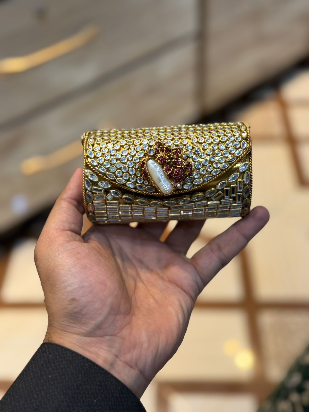 Turkish_Kundan Designer Small Dholki_New Design 91