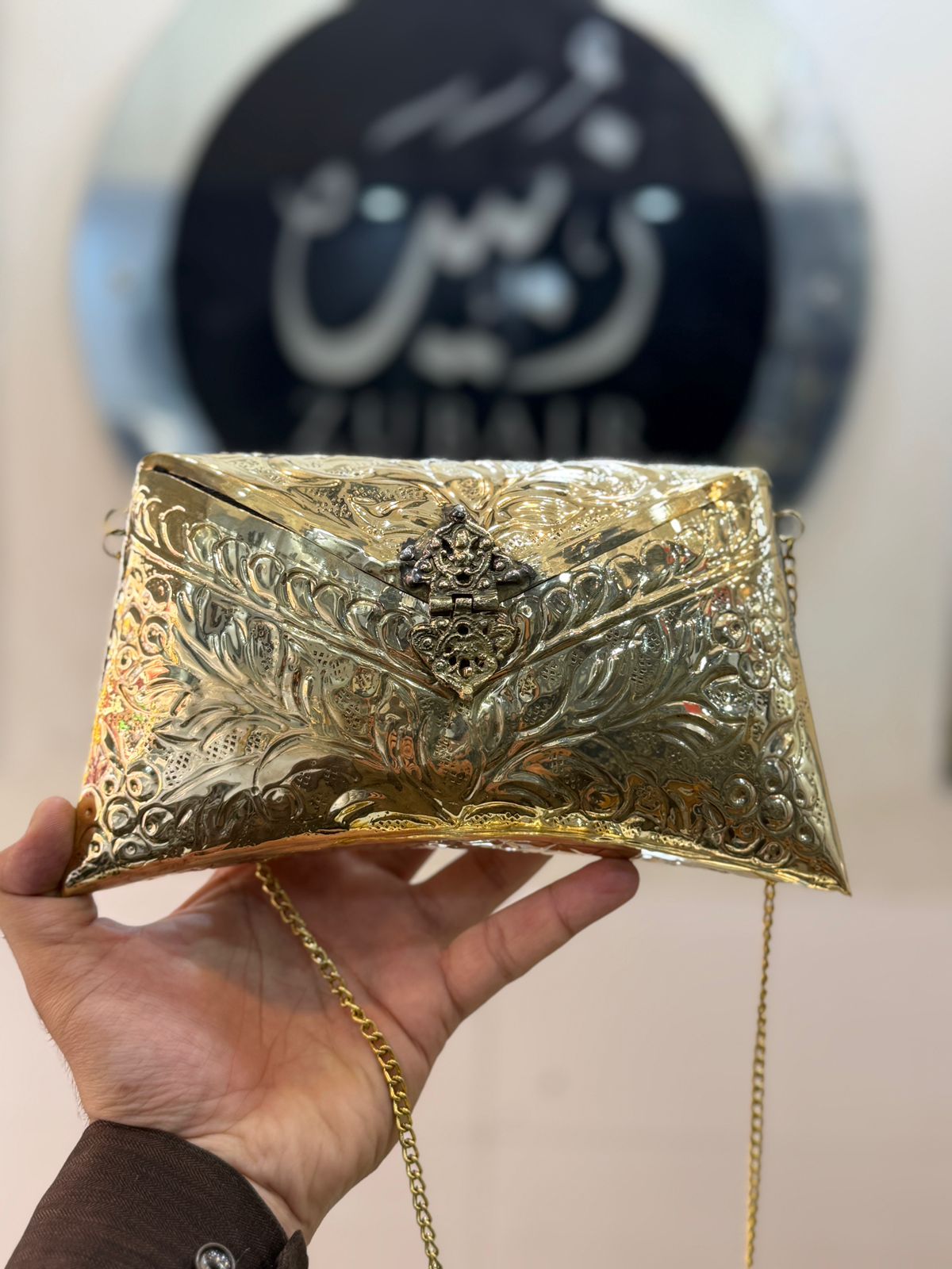 Handmade Indian Metal Clutch_Design 1