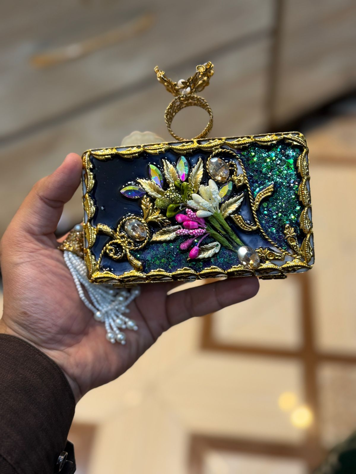 Turkish_Kundan Designer Clutch_New Design 45