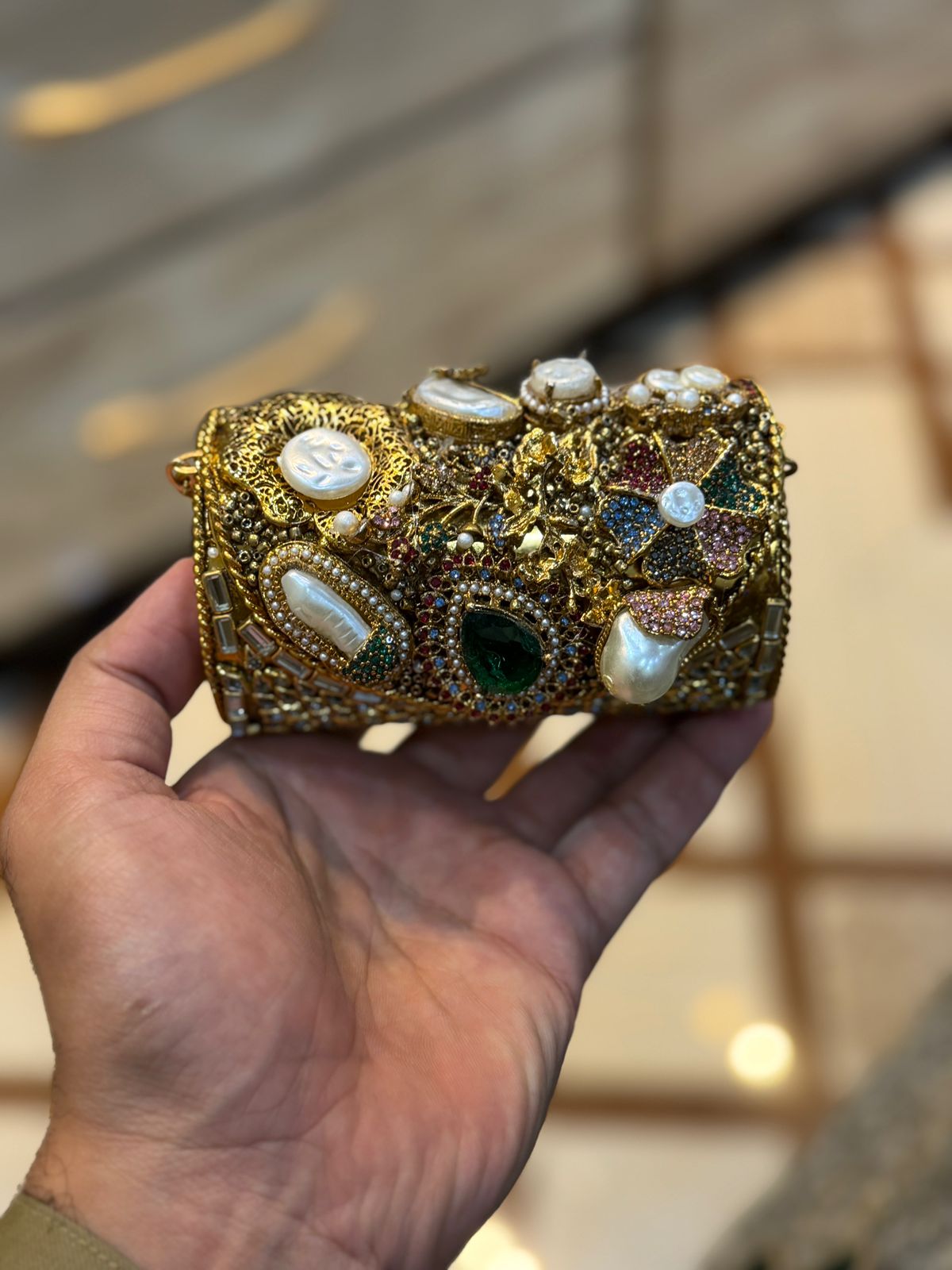 Turkish_Kundan Designer Clutch_New Design 1