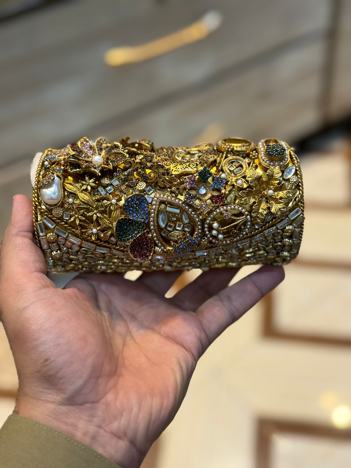 Turkish_Kundan Designer Large Dholki_New Design 22