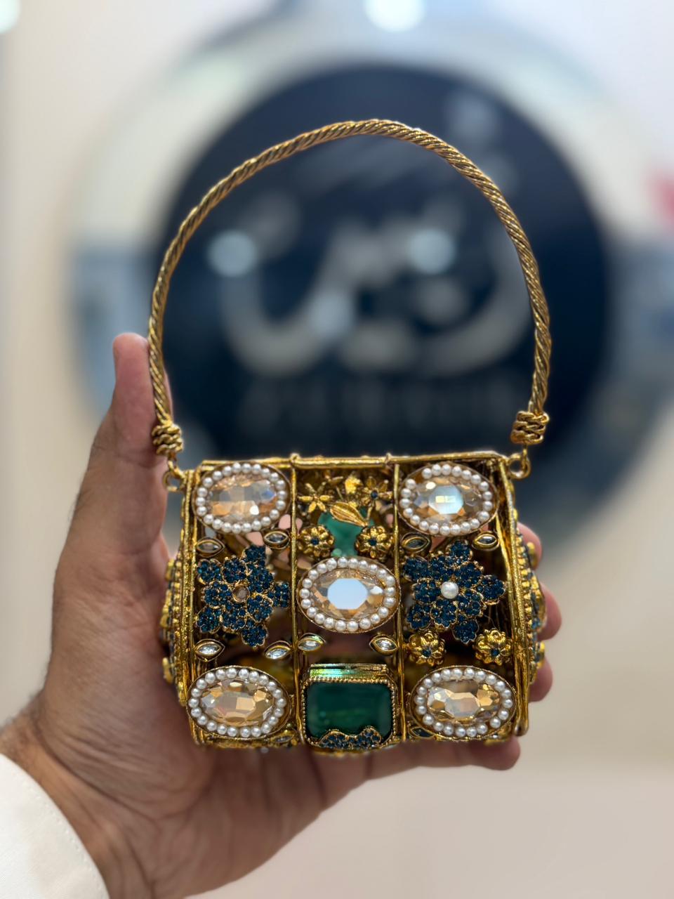 Stylish Turkish_Kundan Designer Clutch_New Design 4
