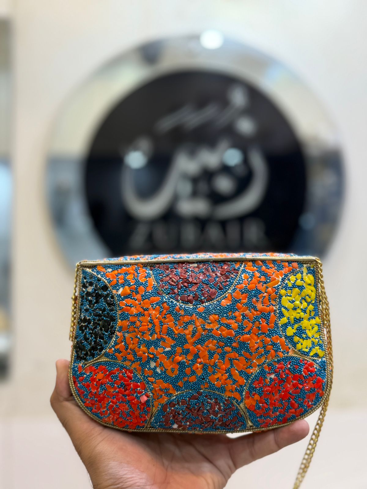 Afghani Indian Metal Clutch_Design 5