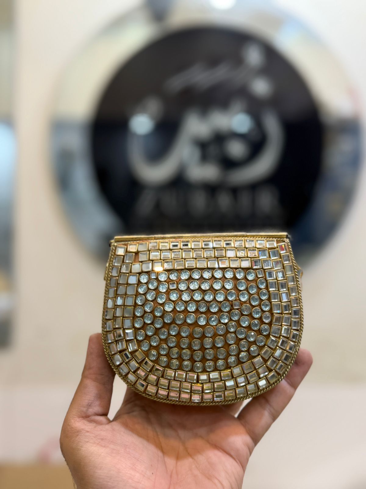 Turkish_Kundan Designer Clutch_Medium Size_New Design 4