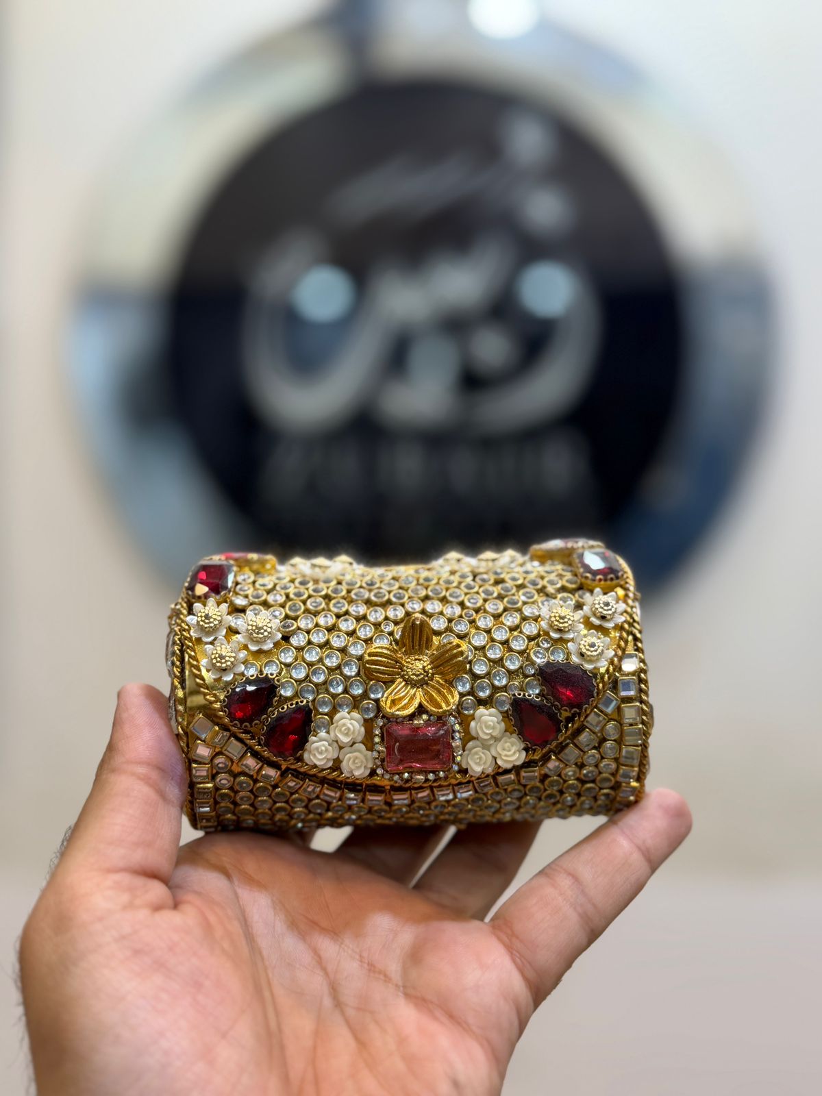 Turkish Kundan Designer Small Dholki Clutch_New Arrival_Design 7