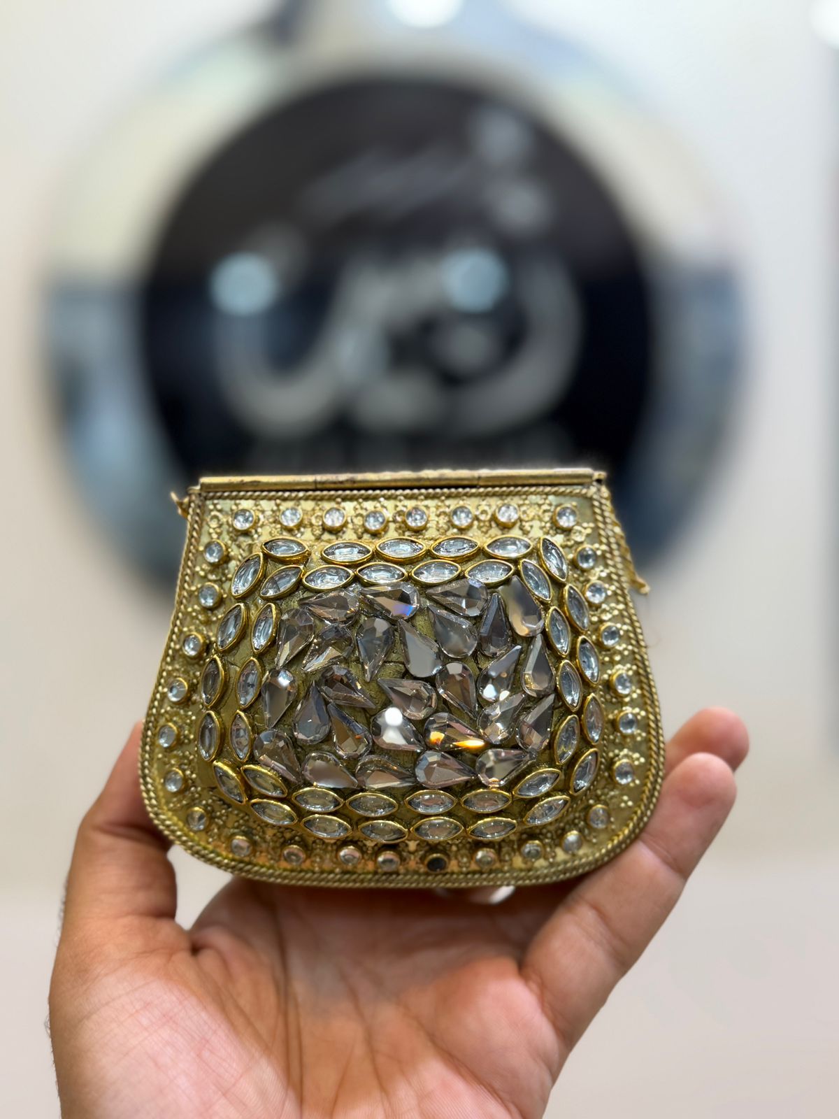 Handmade Kundan Designer Small Clutch_New Arrival_Design 5