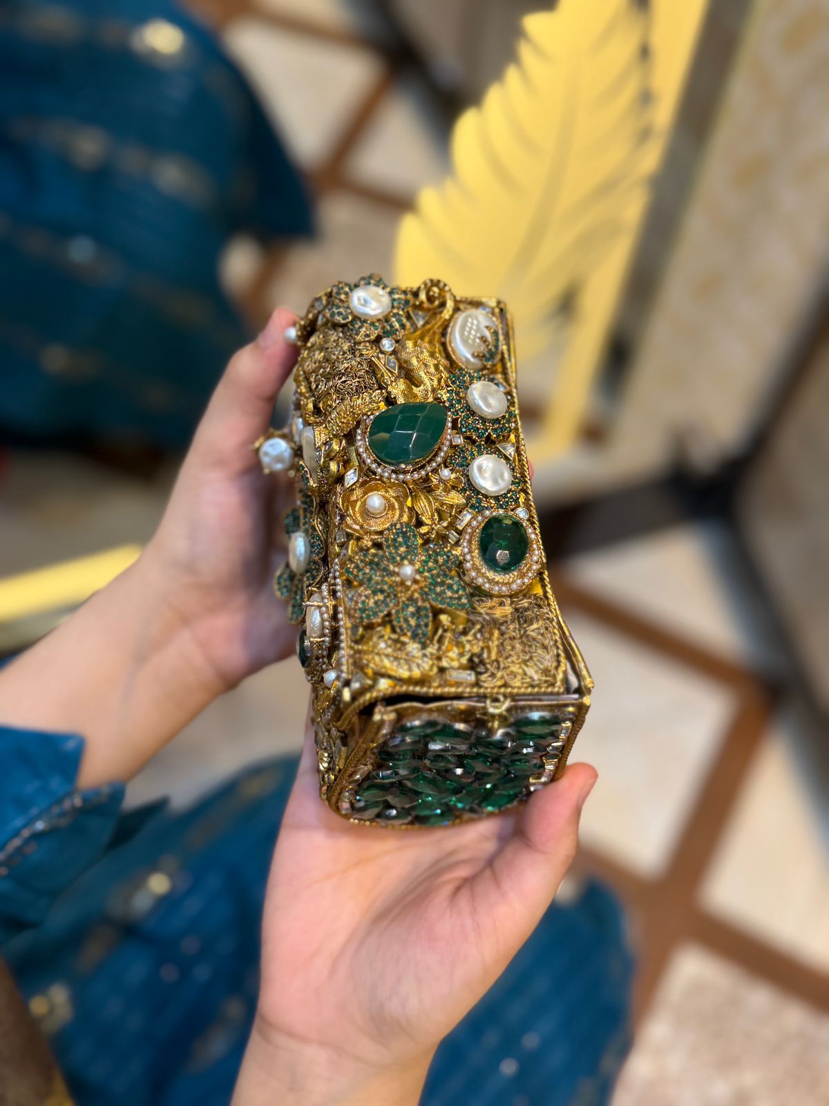 Turkish Kundan Stylish Designer Clutch_New Arrival_ Design 4
