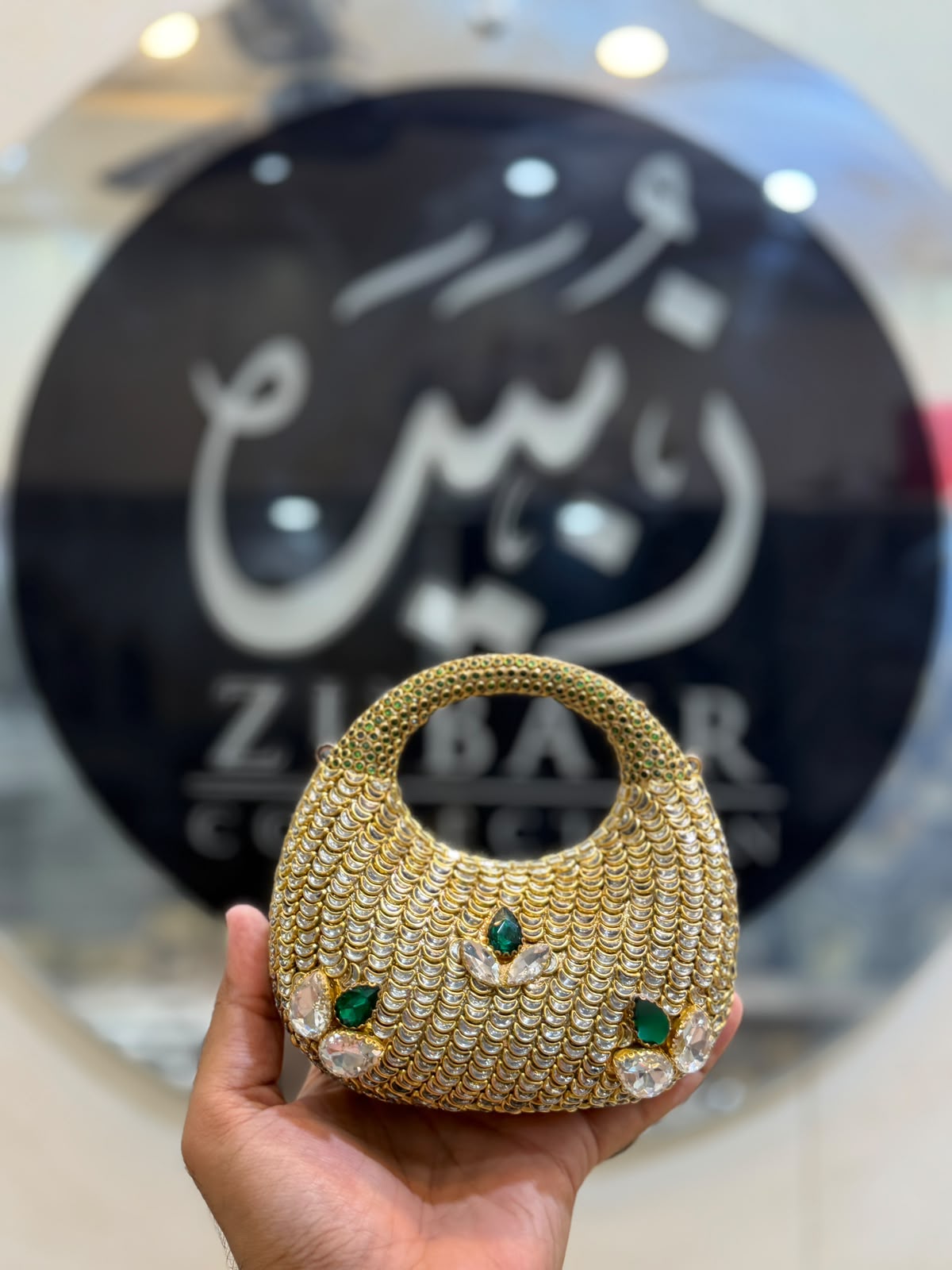 Stylish Kundan Moon Clutch_New Arrivals 2