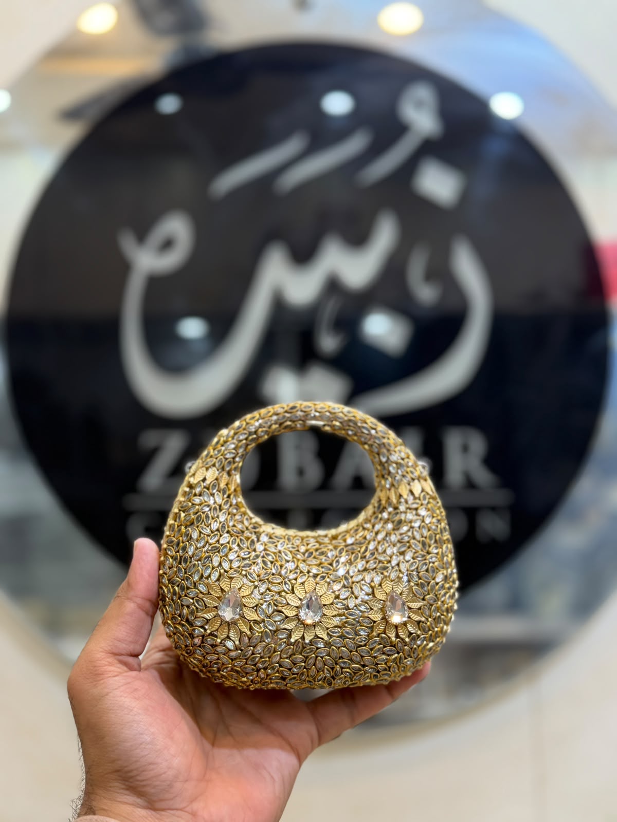 Stylish Kundan Moon Clutch_New Arrivals 4