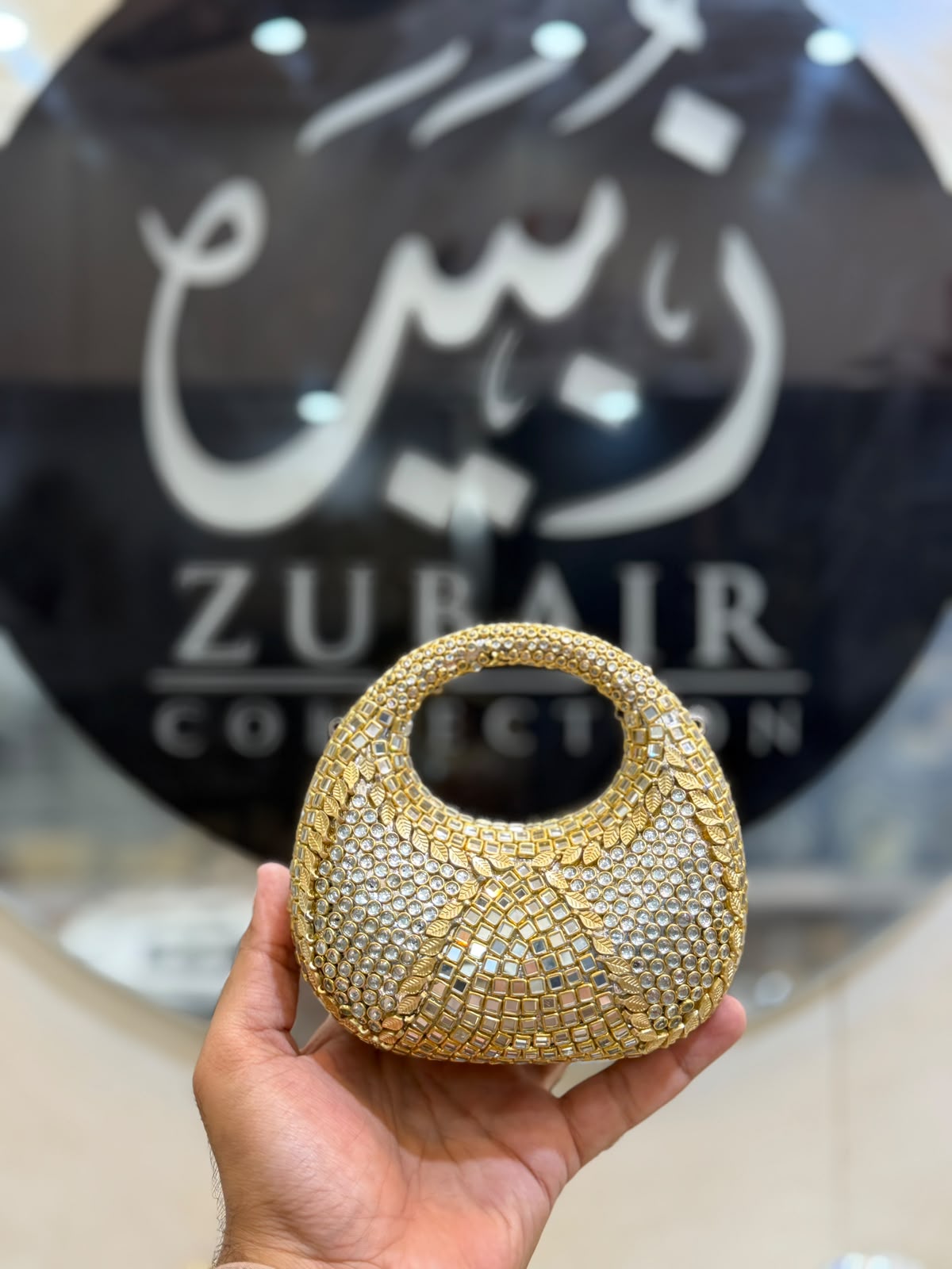 Stylish Kundan Moon Clutch_New Arrivals 12