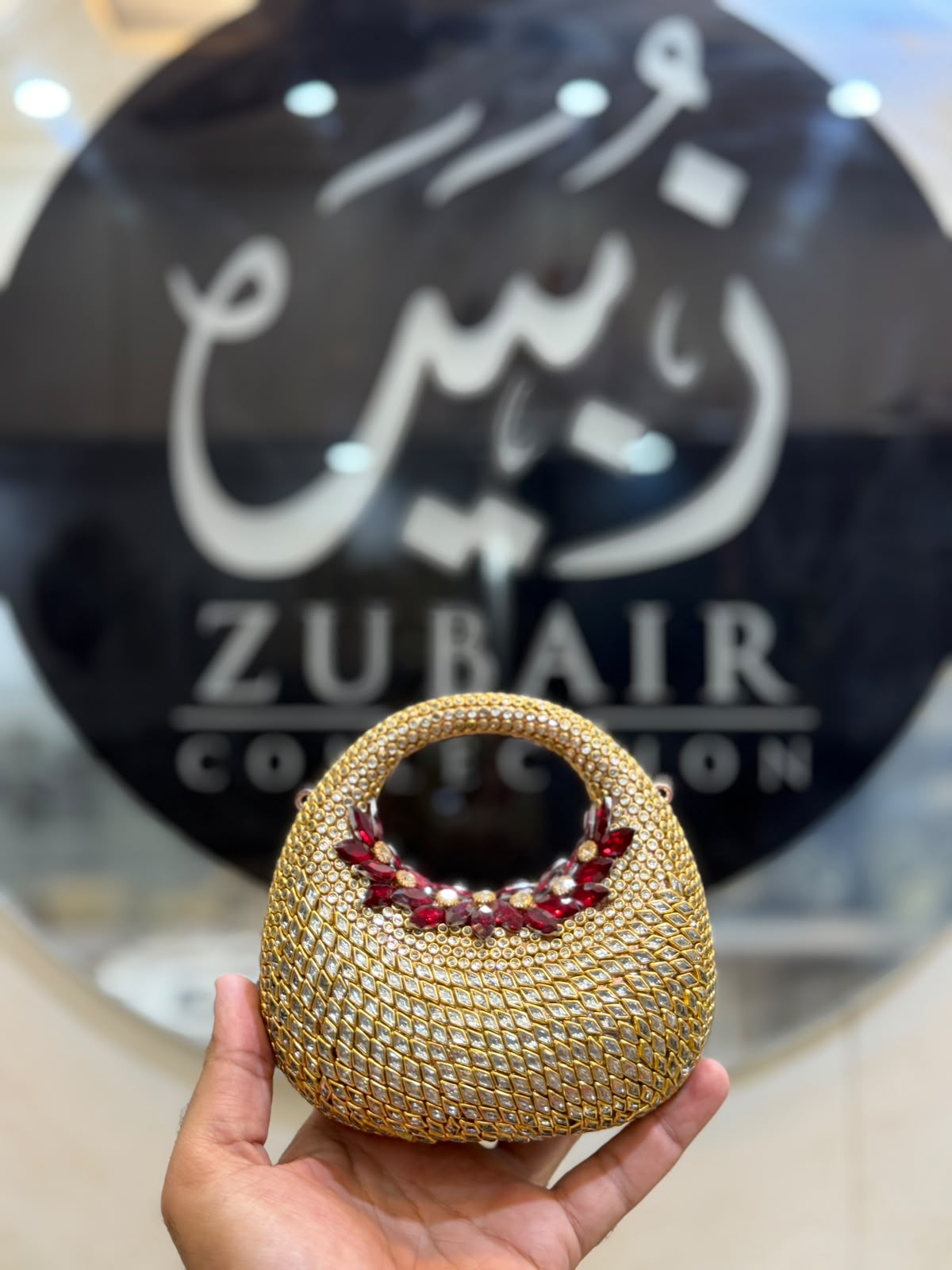 Stylish Kundan Moon Clutch_New Arrivals 21