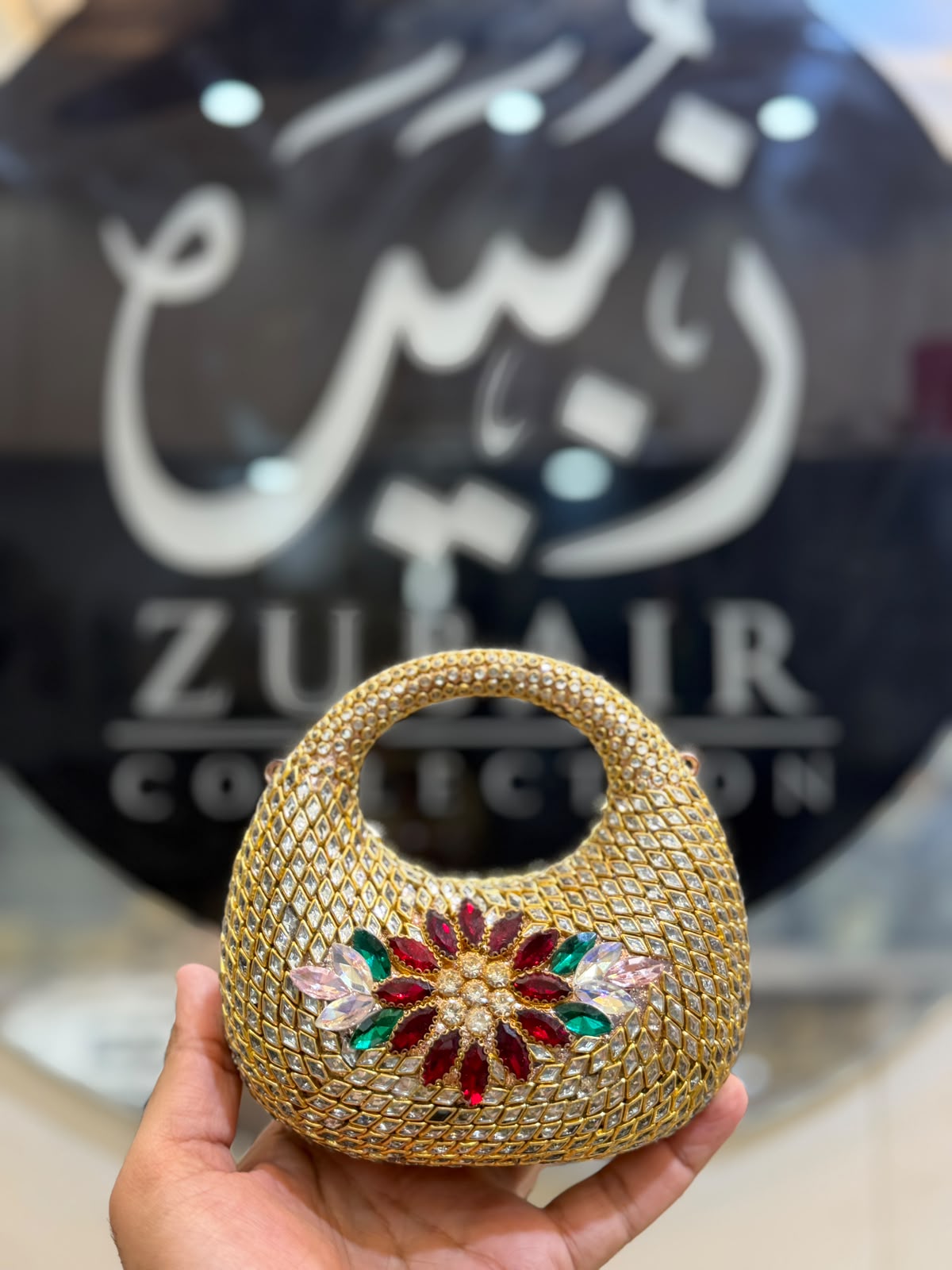Stylish Kundan Moon Clutch_New Arrivals 31
