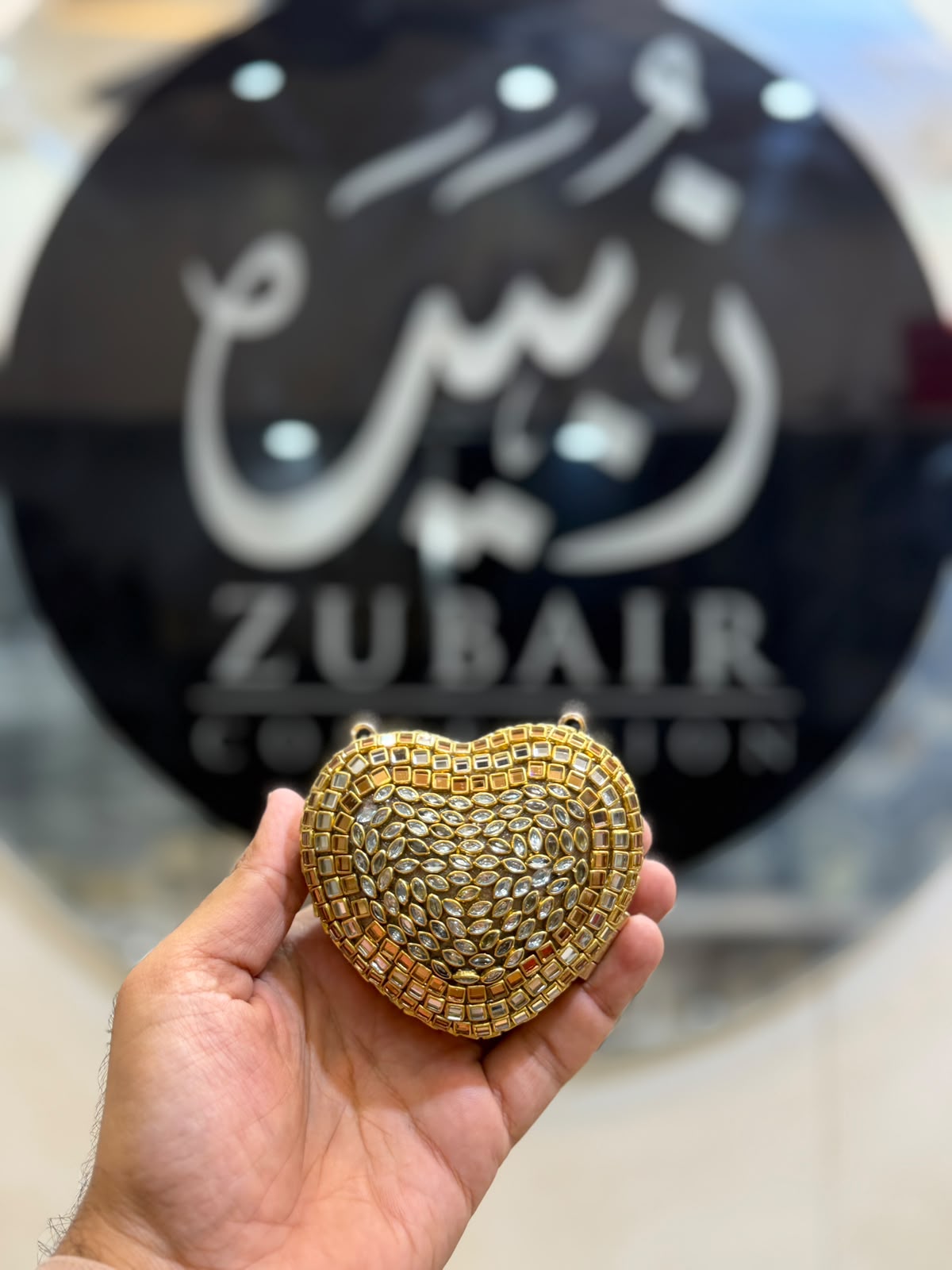 Stylish Kundan Heart Clutch_New Arrivals 26