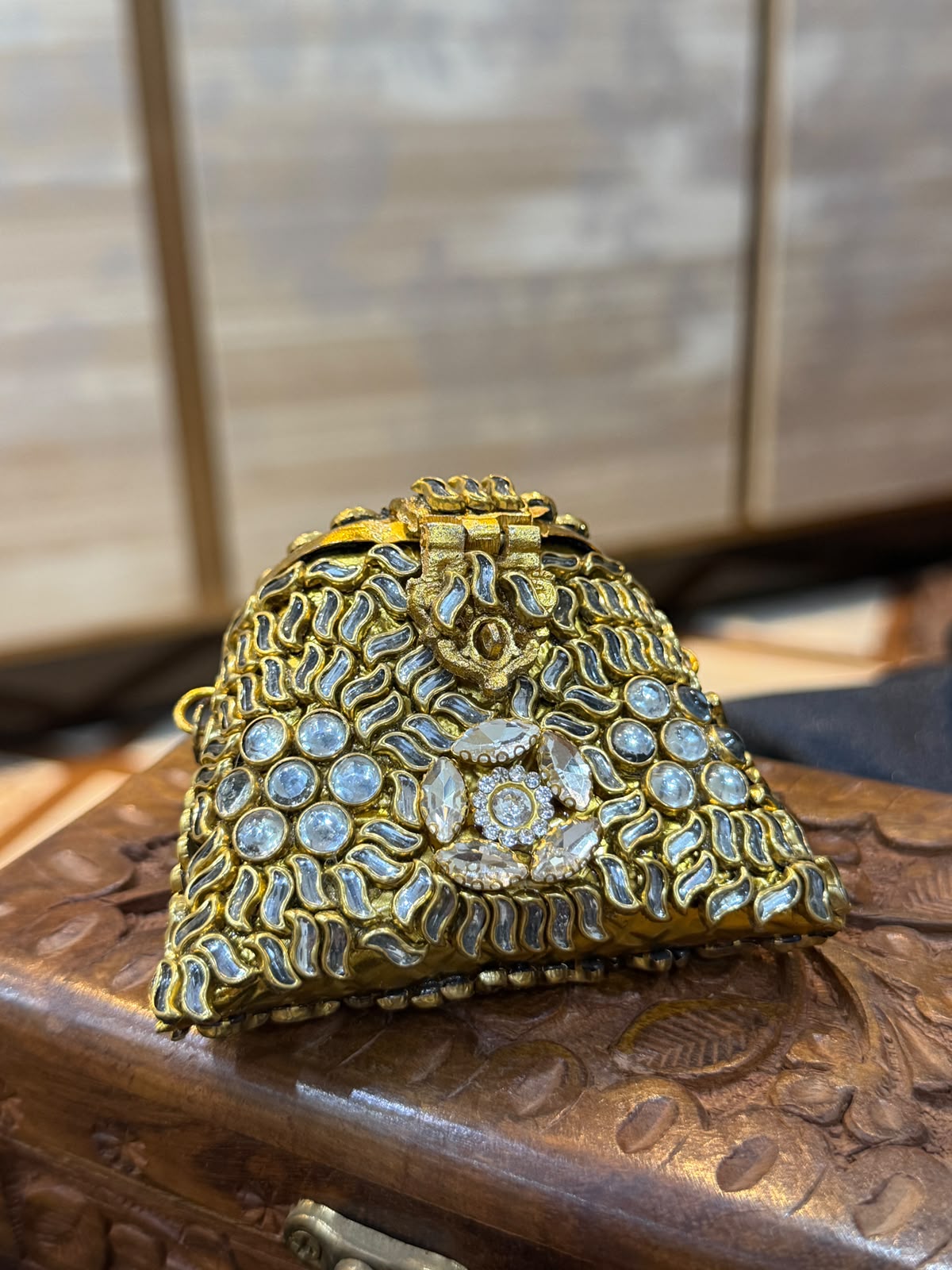 Stylish Indian Kundan Metal Clutch_Small Size_New Arrival