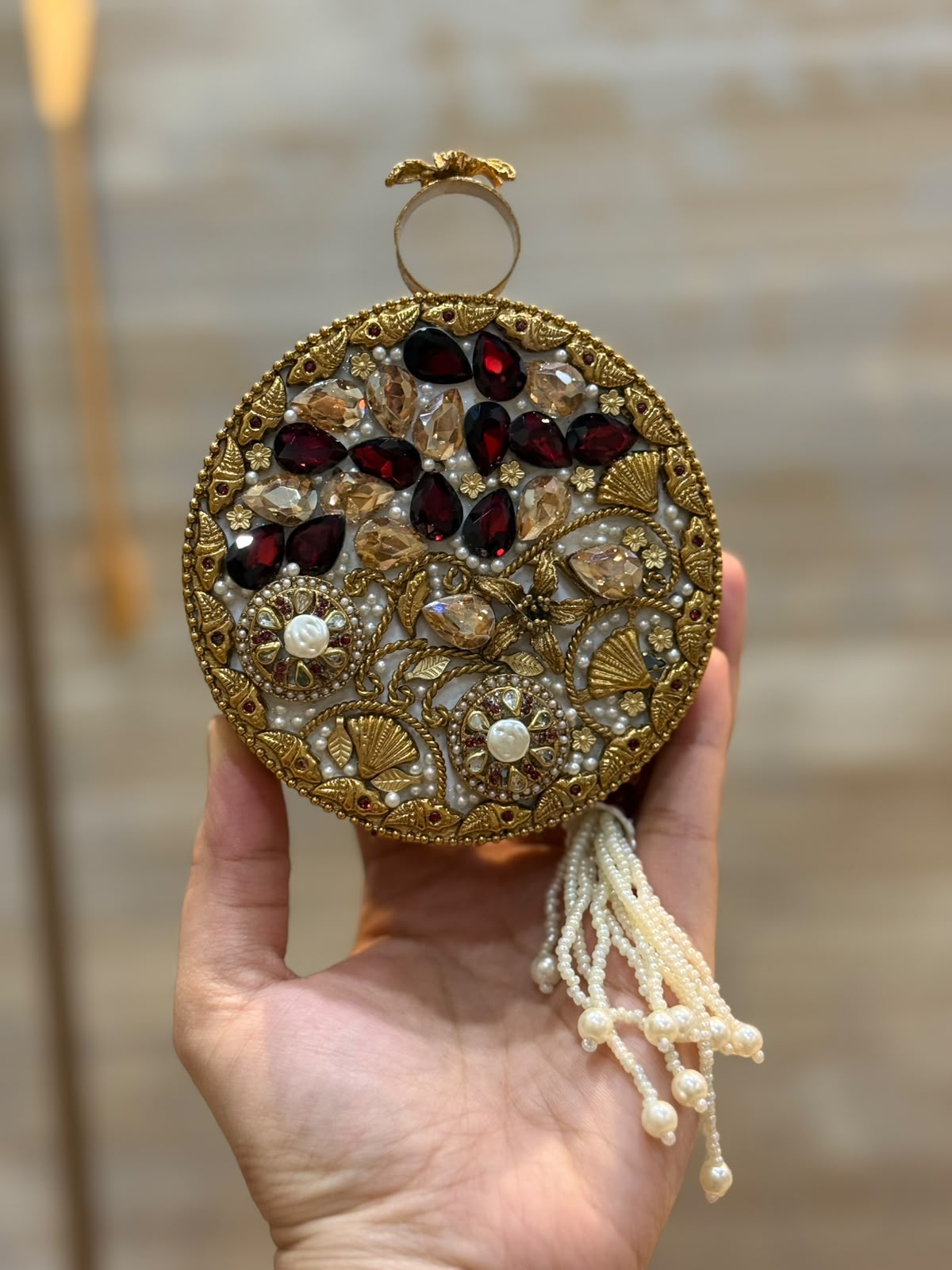 Luxury Kundan Stones Work Clutch_Wedding Collection_New Arrival 1