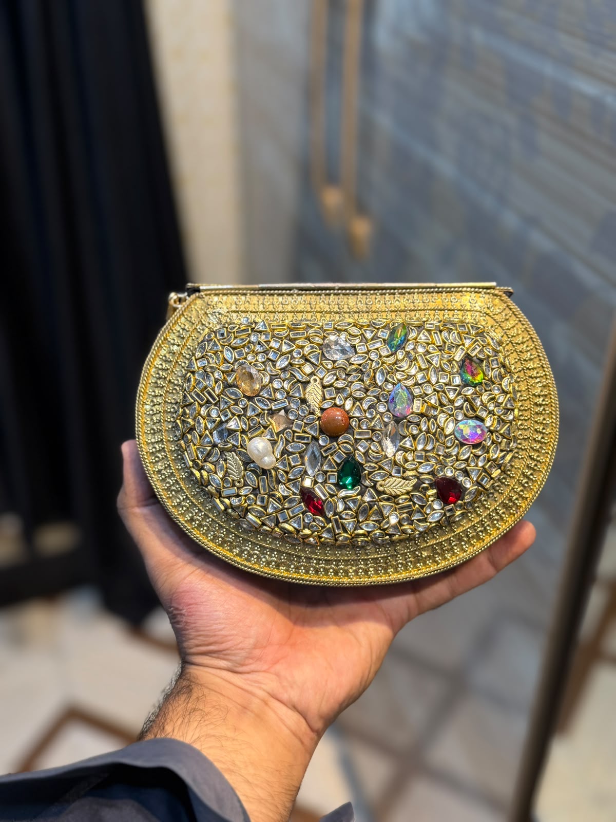 Handmade Designer Kundan Clutch_Wedding Collection_New Arrivals_Design 8