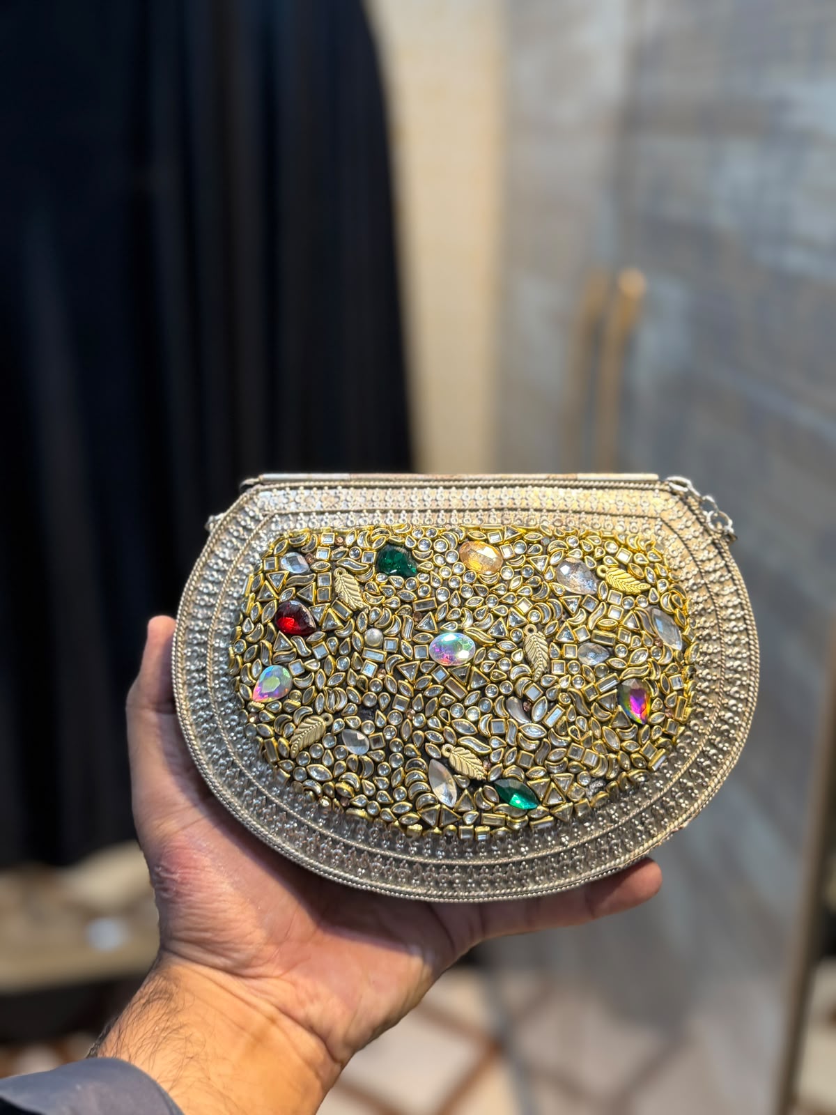Handmade Designer Kundan Clutch_Wedding Collection_New Arrivals_Design 10