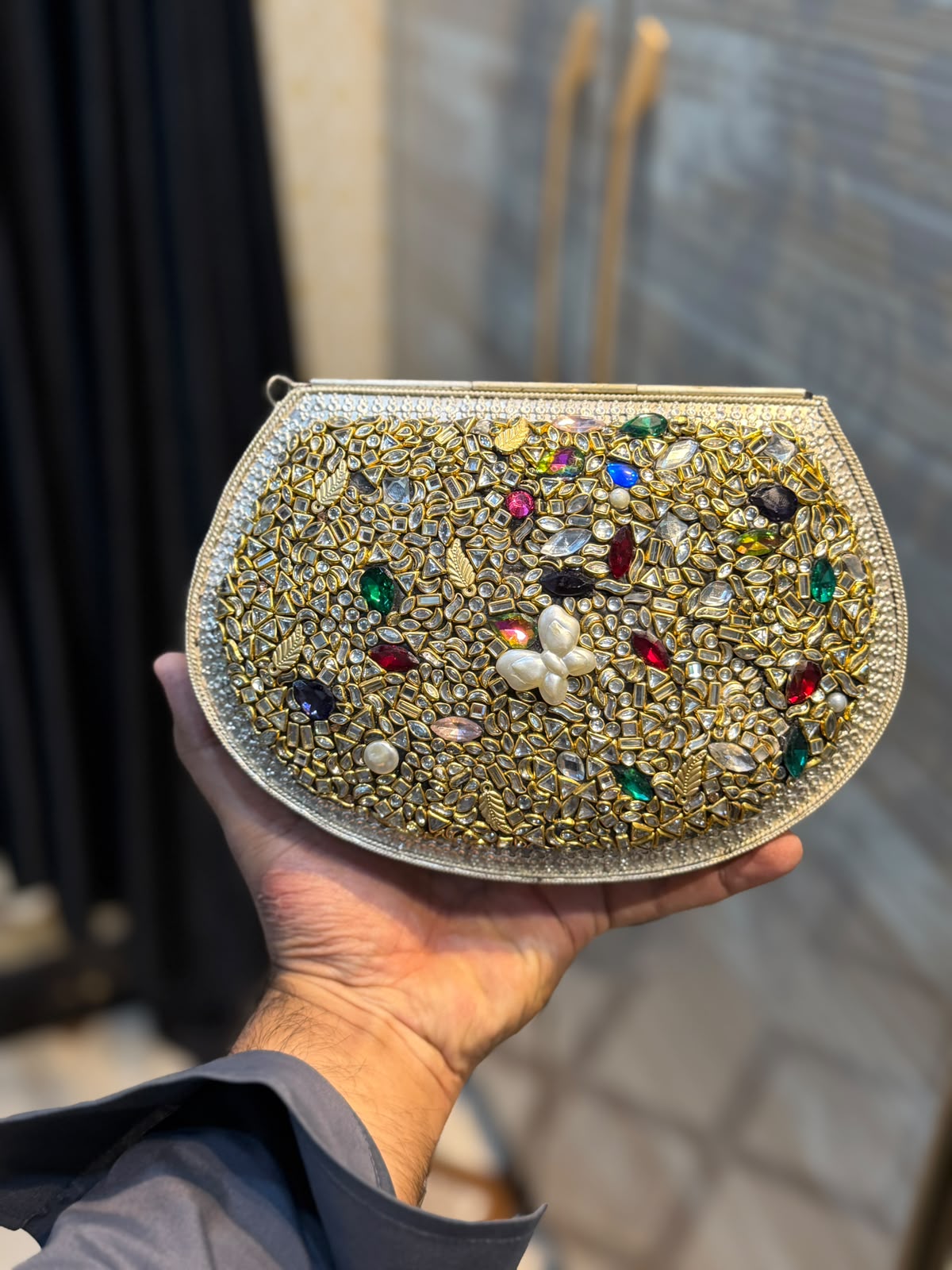 Handmade Designer Kundan Clutch_Wedding Collection_New Arrivals_Design 13