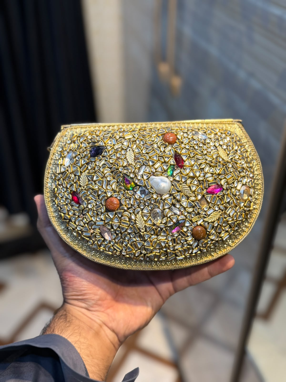Handmade Designer Kundan Clutch_Wedding Collection_New Arrivals_Design 16