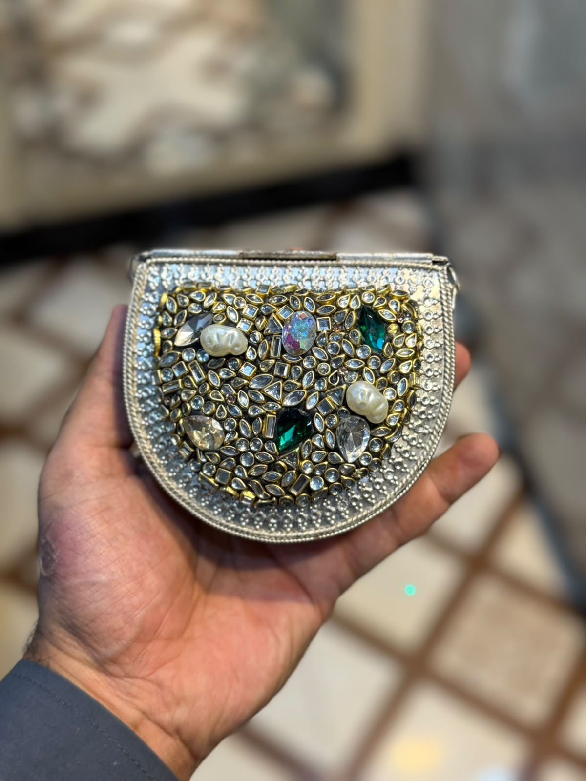 Stylish Luxury Stone Work Small Clutch_New Arrival 10