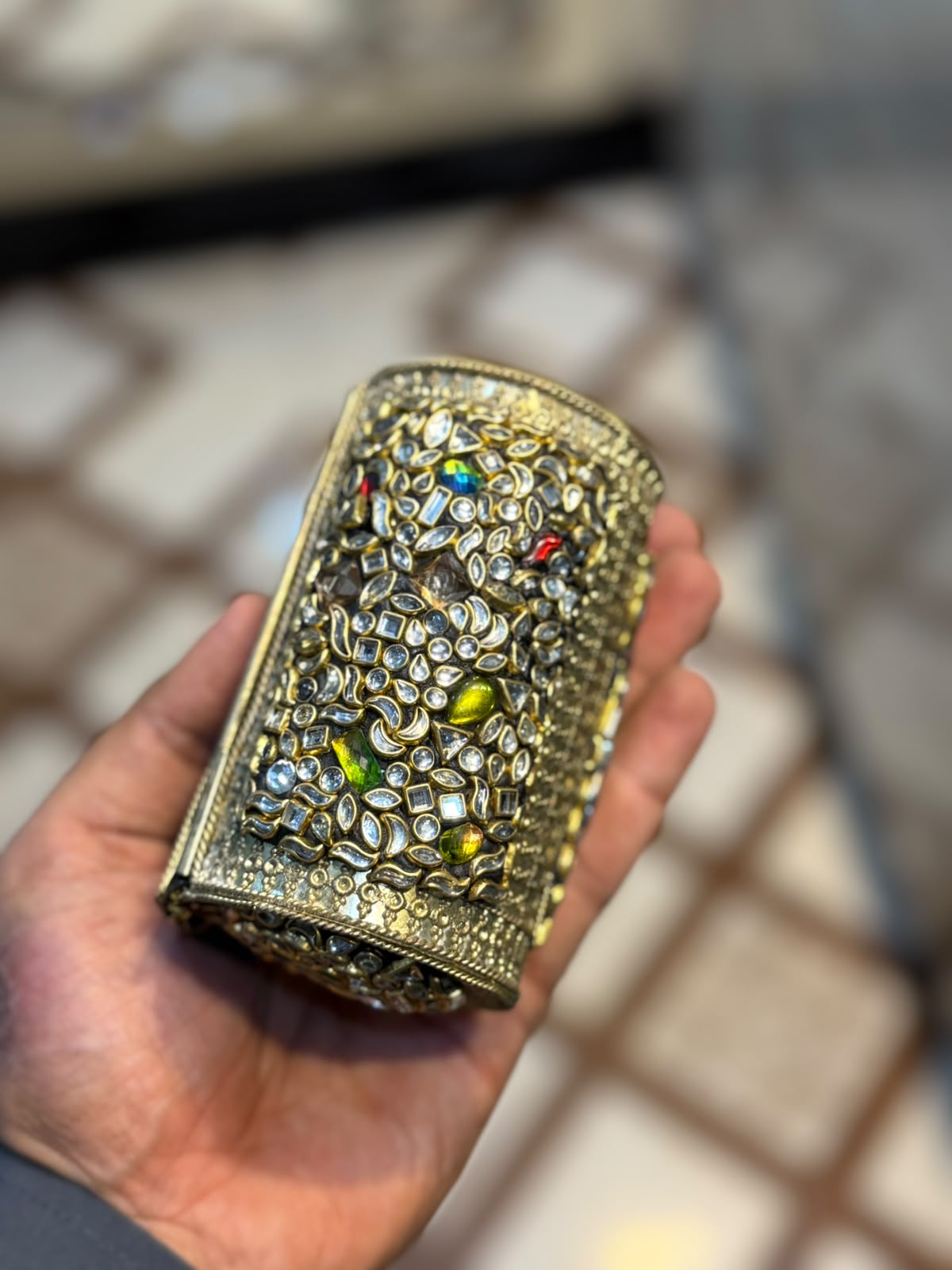 Stylish Luxury Stone Work Small Dholki_New Arrival 1