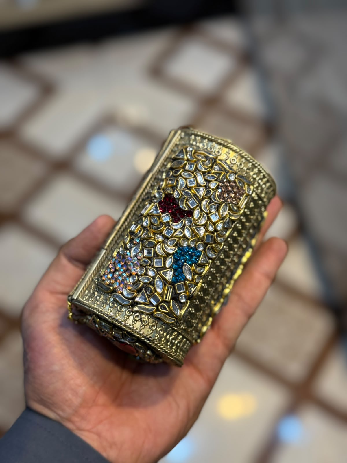 Stylish Luxury Stone Work Small Dholki_New Arrival 2