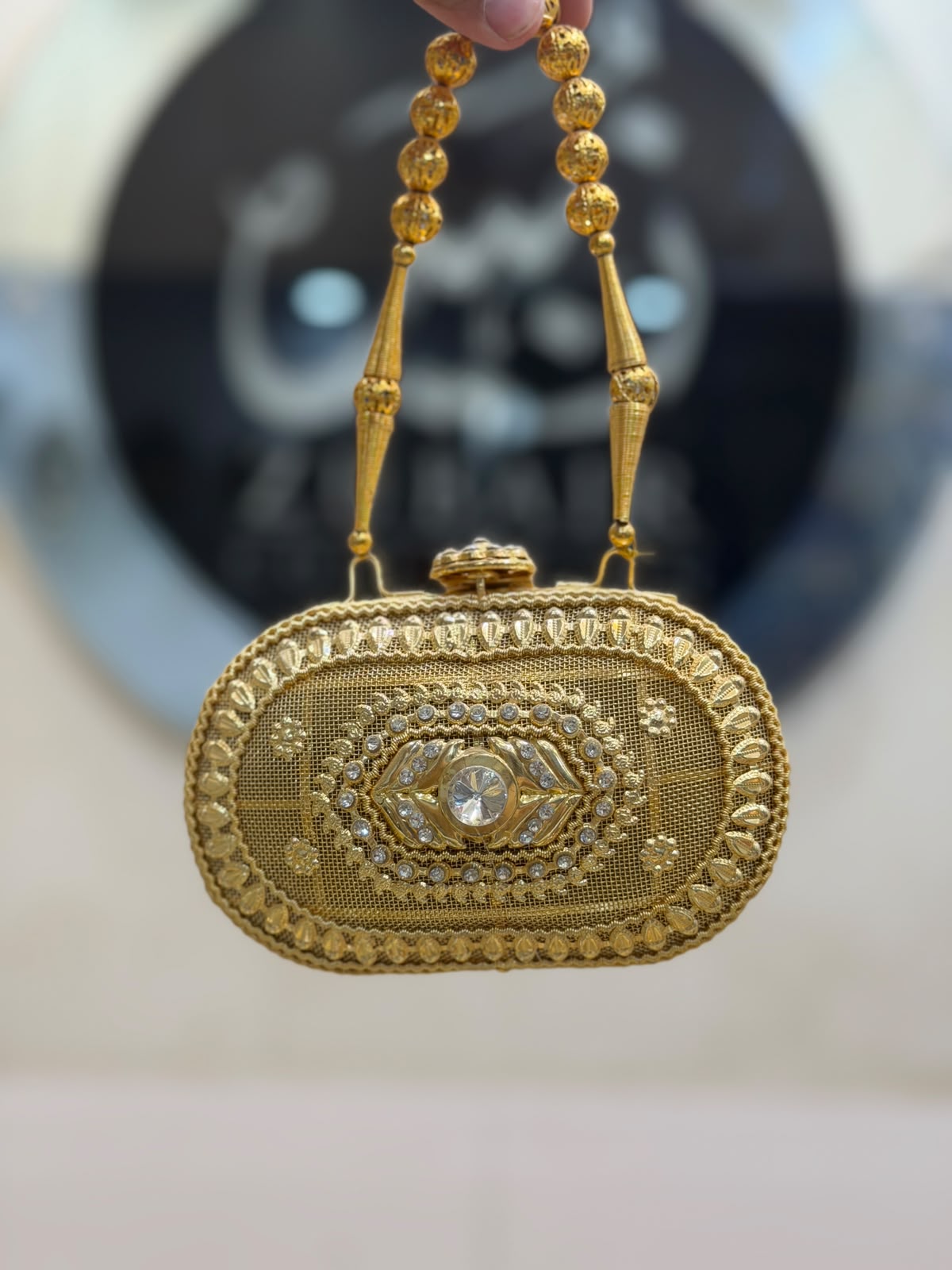 Stylish Heer Collection Golden Clutch_New Design 3