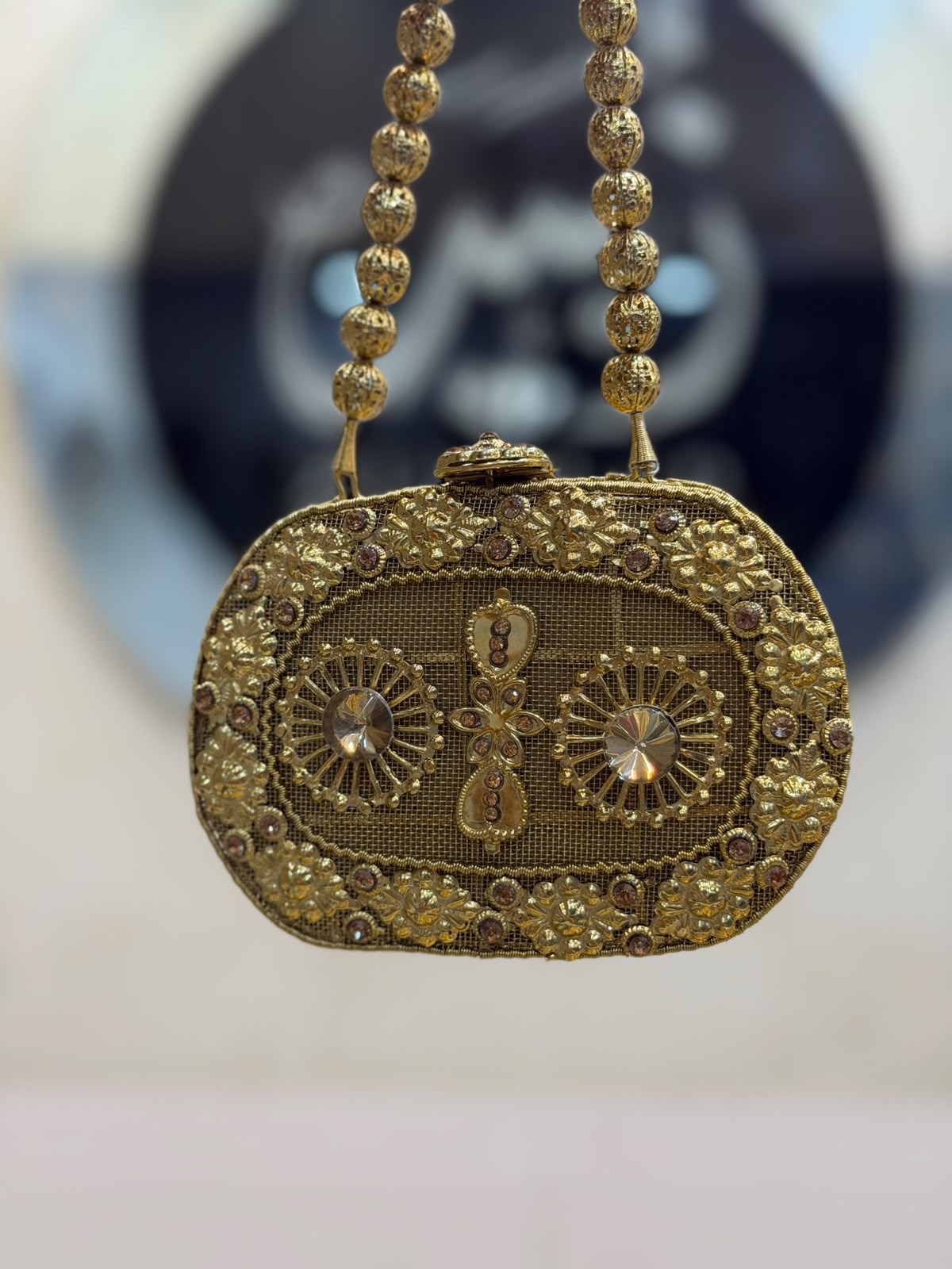 Stylish Heer Collection Golden Clutch_New Design 1