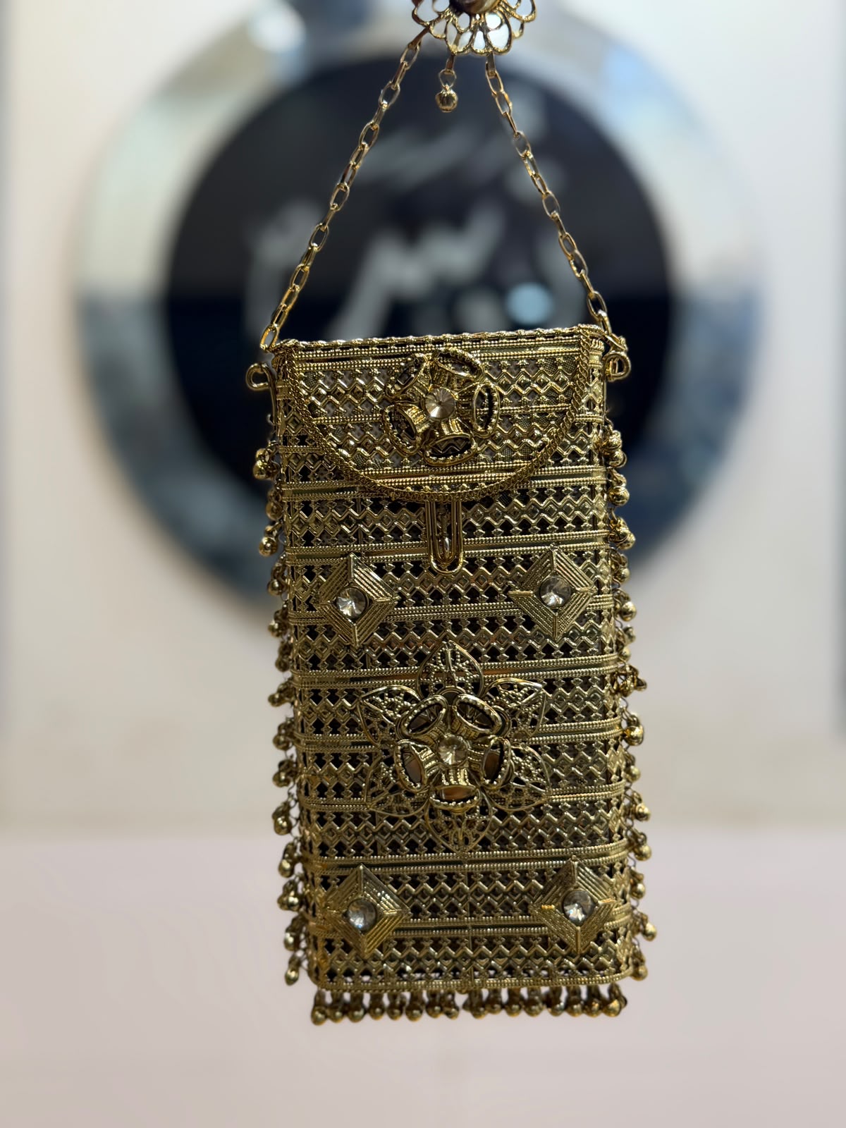 Luxury Golden Heer Collection Clutch_Mobile Shape_Design 6