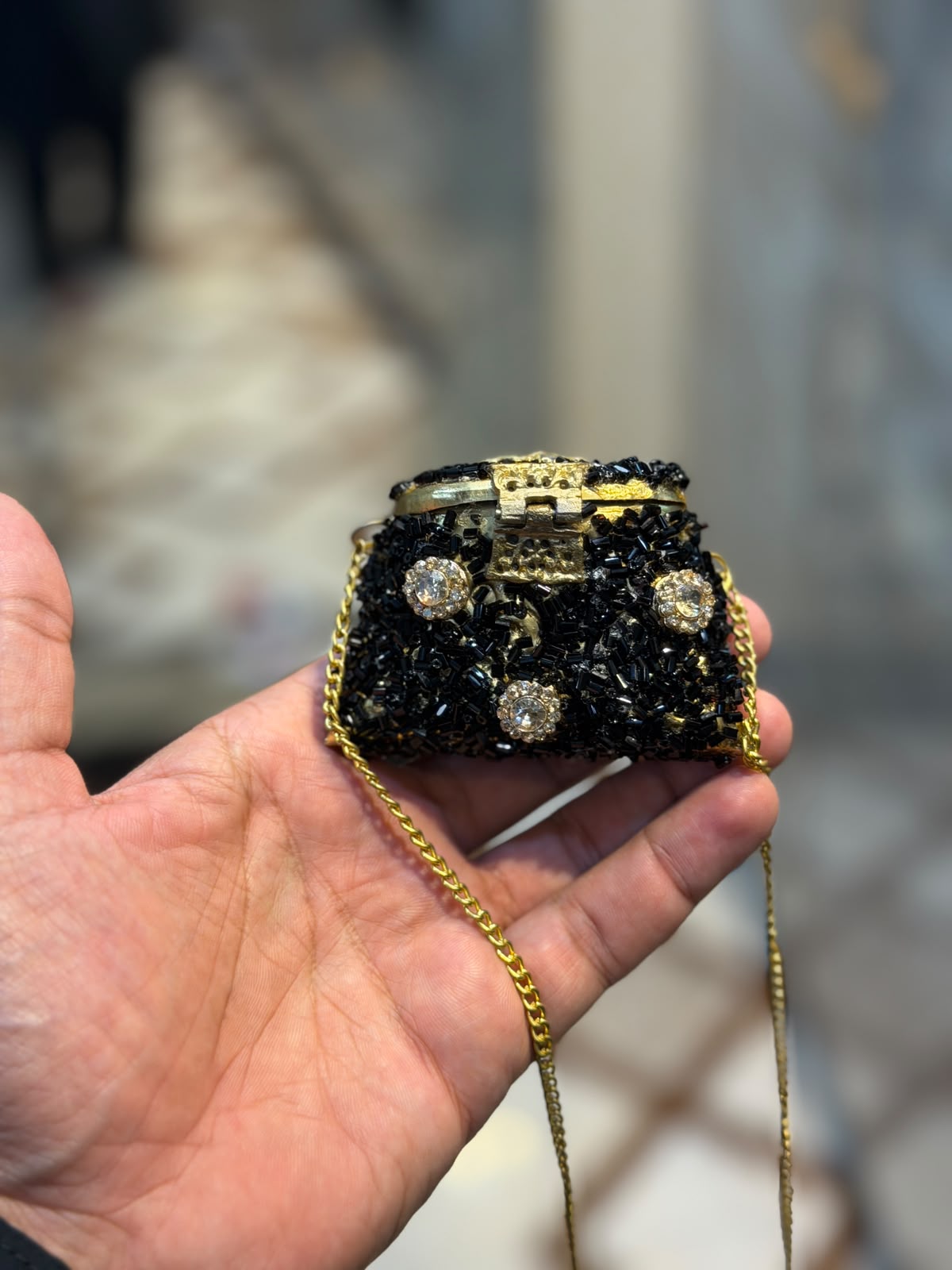 Stylish Indian Kundan Metal Clutch_Small Size_New Arrival