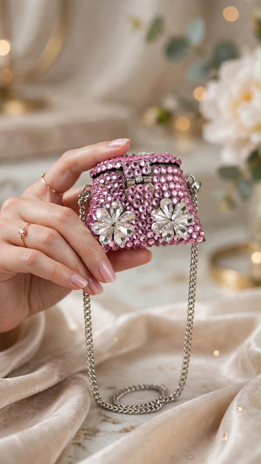 Stylish Indian Golden Metal Clutch_Small Size_New Arrival