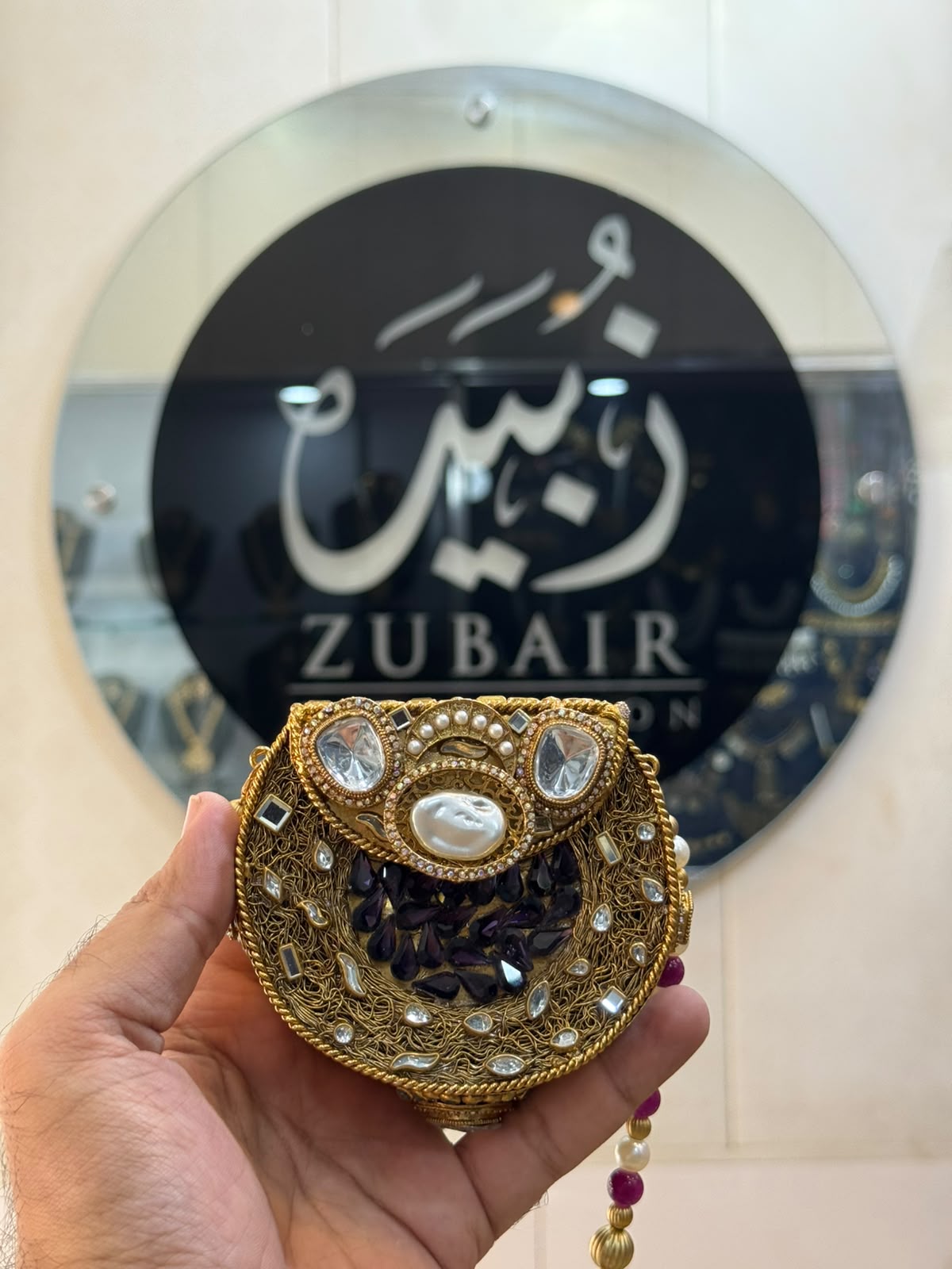 Stylish Kundan Turkish Designer Clutch_Small Size_New Arrival_ Design 1