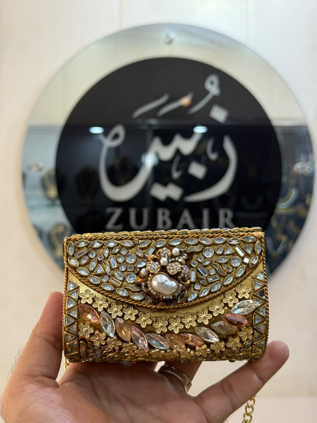 Stylish Kundan Turkish Designer Clutch_Medium Size_New Arrival_ Design 4